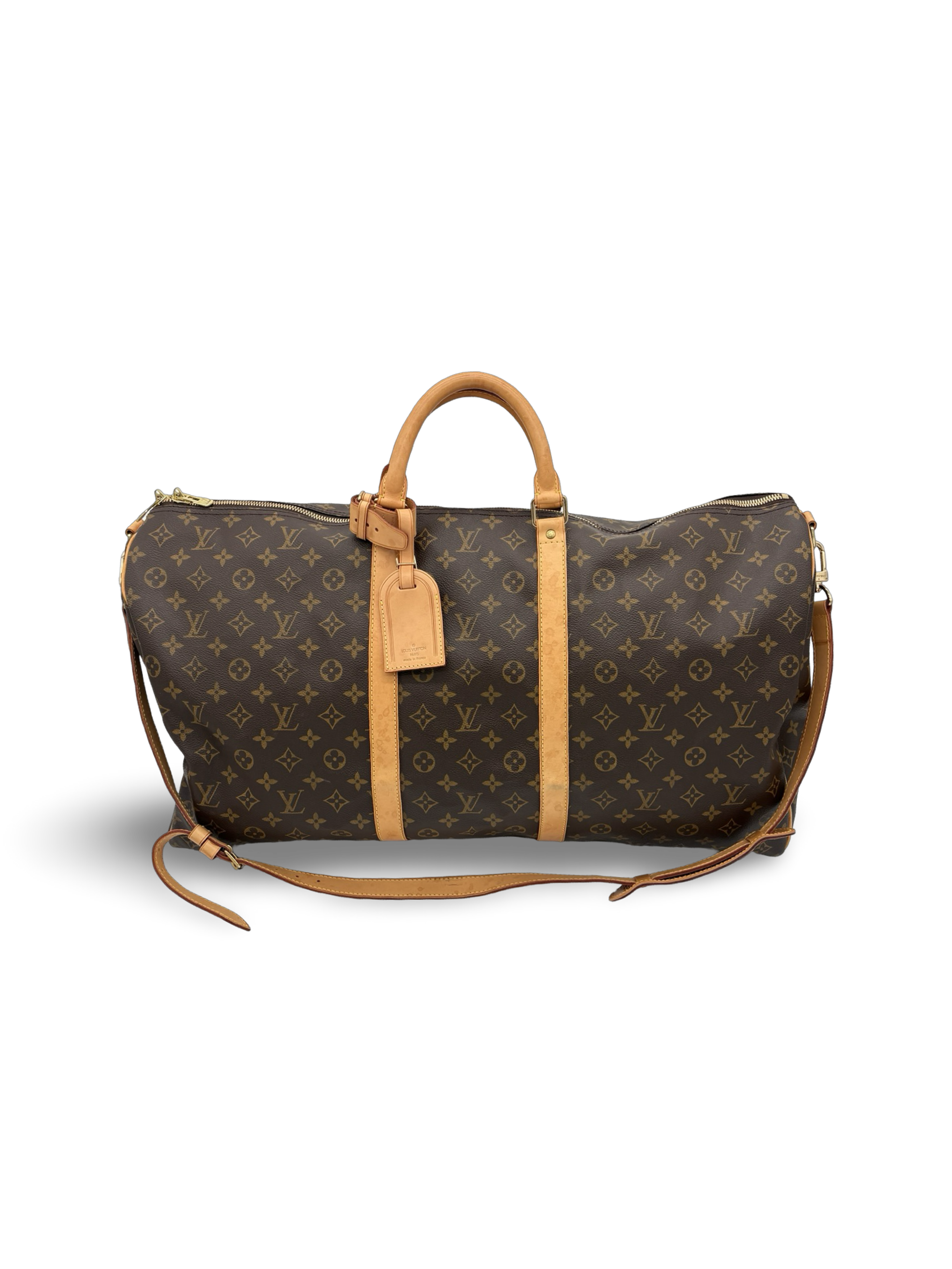 Louis Vuitton Keepall 60 Bandouliere Brown Monogram Canvas Travel Duffel Bag