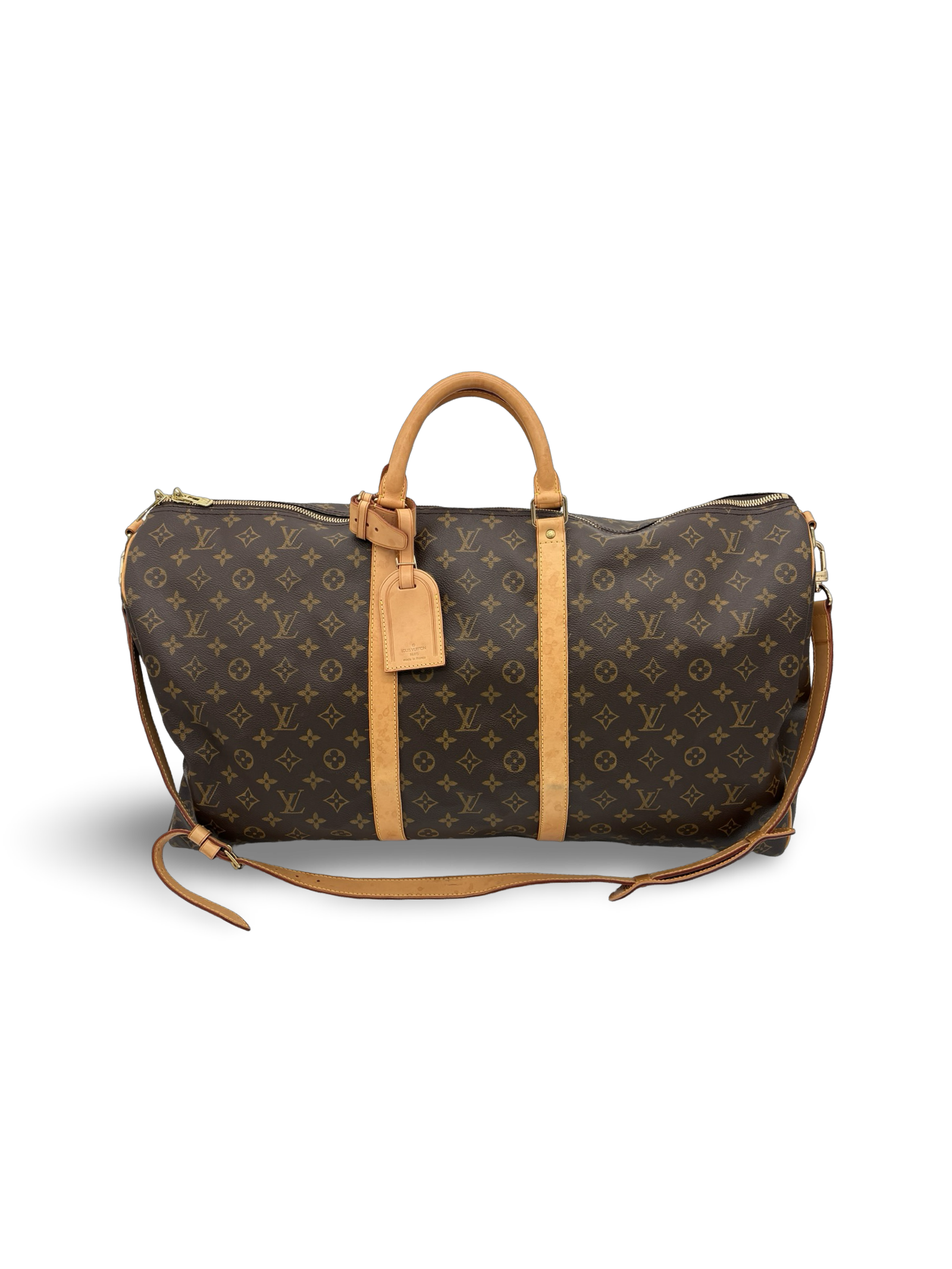 Louis Vuitton Keepall 60 Bandouliere Brown Monogram Canvas Travel Duffel Bag
