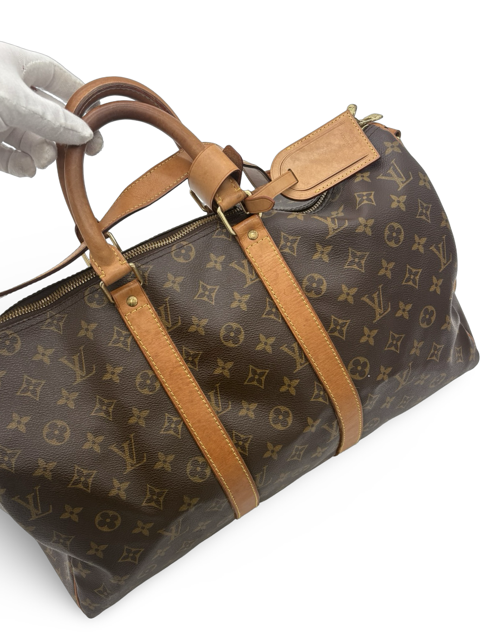 Louis Vuitton Keepall 45 Bandouliere Brown Monogram Canvas Travel Duffel Bag — image 18