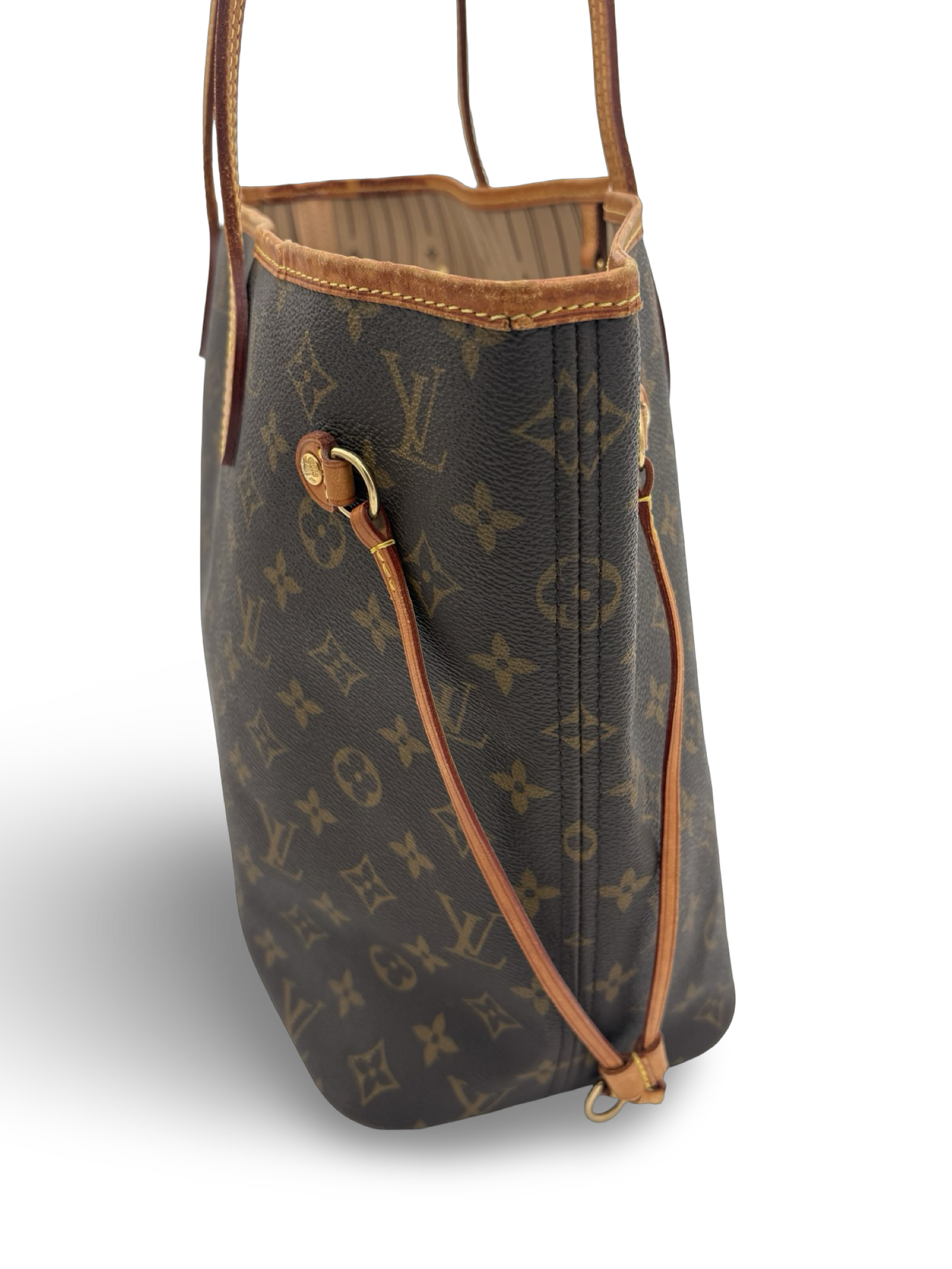 Louis Vuitton Neverfull MM Brown Monogram Canvas Tote Handbag — image 6