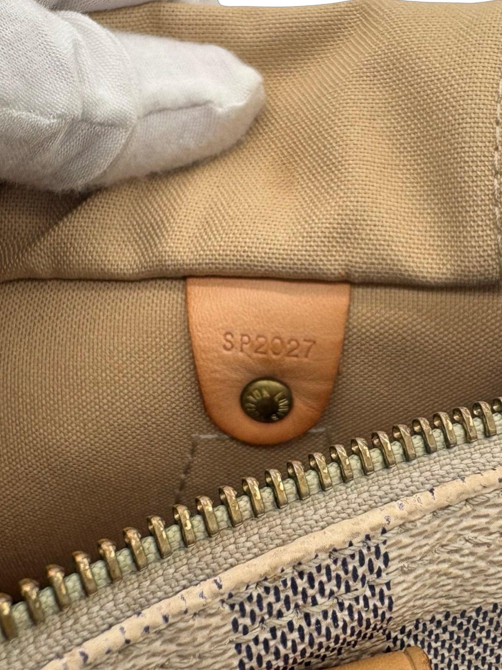 Louis Vuitton Speedy 25 Damier Azur White Monogram Canvas Bag — image 22