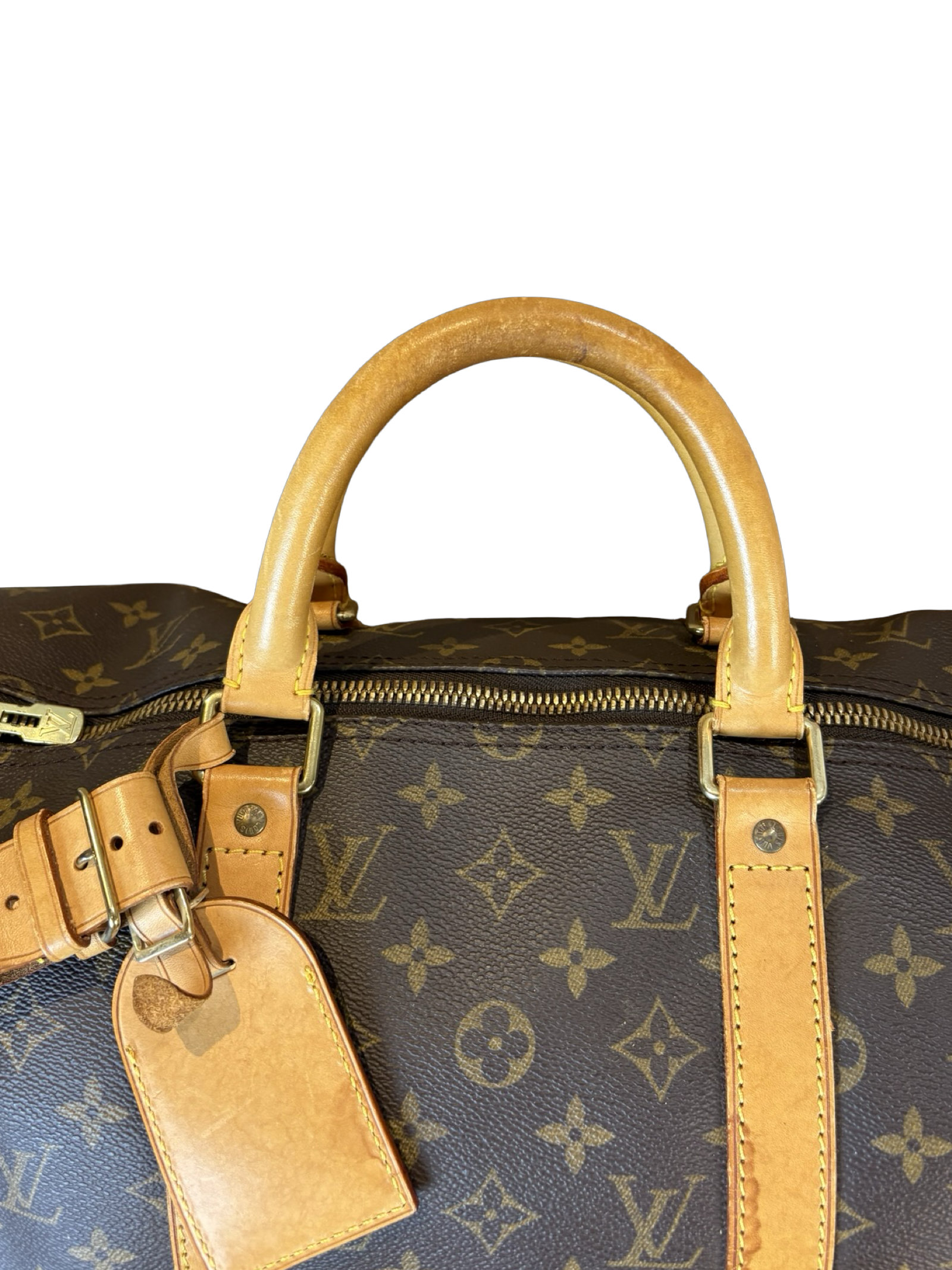 Louis Vuitton Keepall 50 Brown Monogram Canvas Travel Duffel Bag — image 3