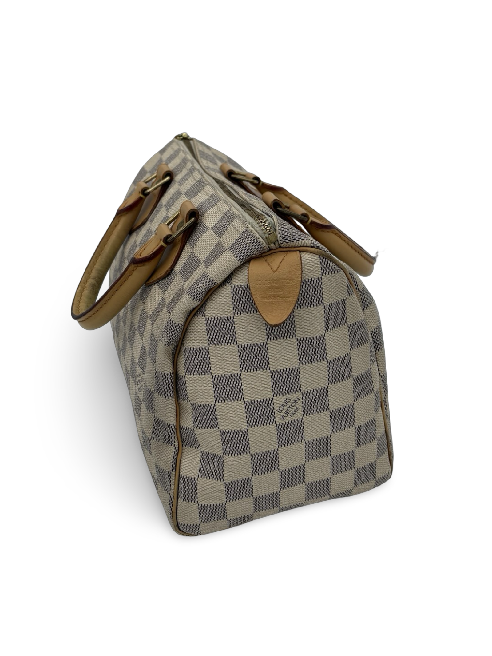 Louis Vuitton Speedy 25 Damier Azur White Monogram Canvas Bag — image 3