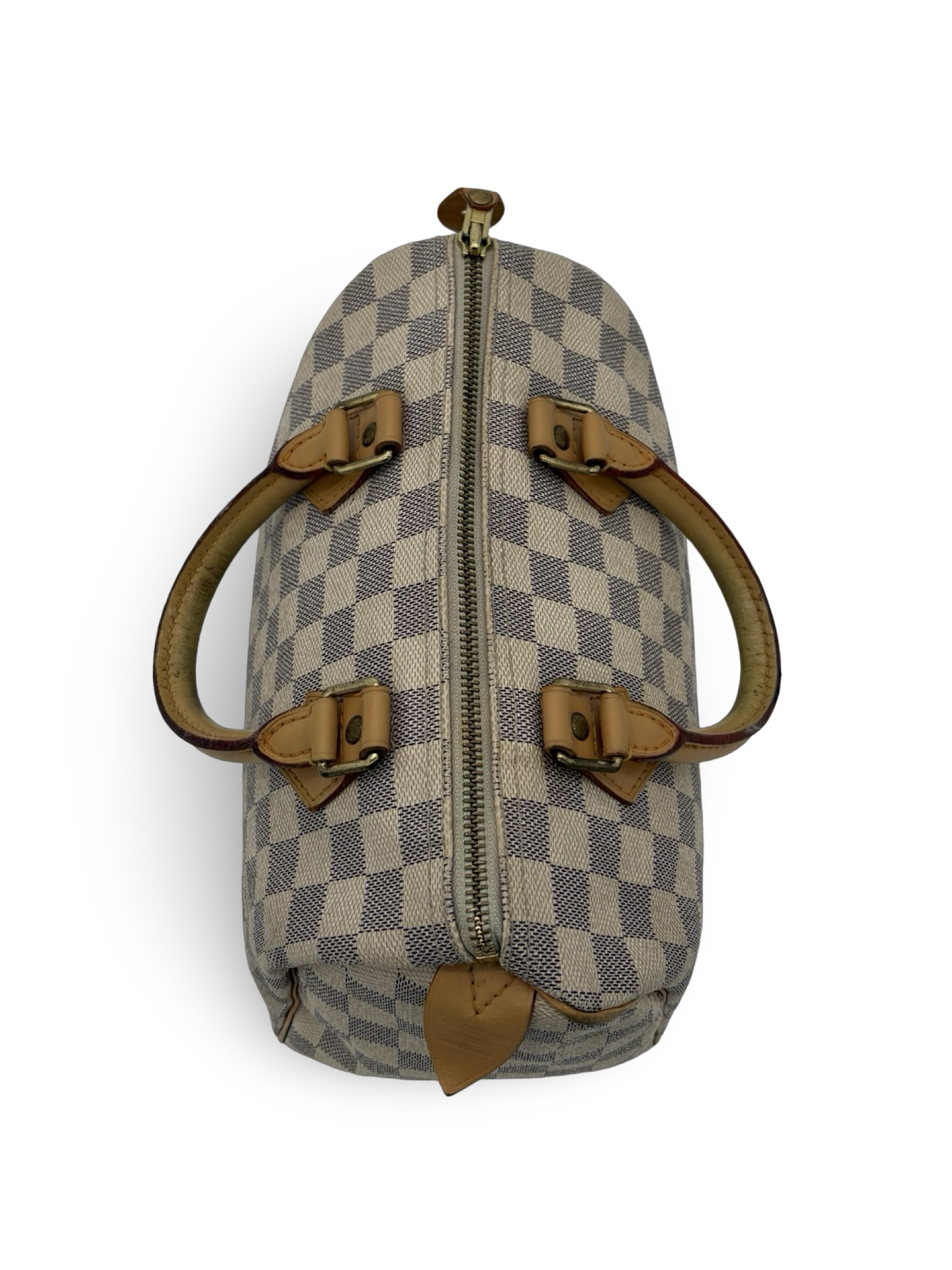 Louis Vuitton Speedy 25 Damier Azur White Monogram Canvas Bag — image 11