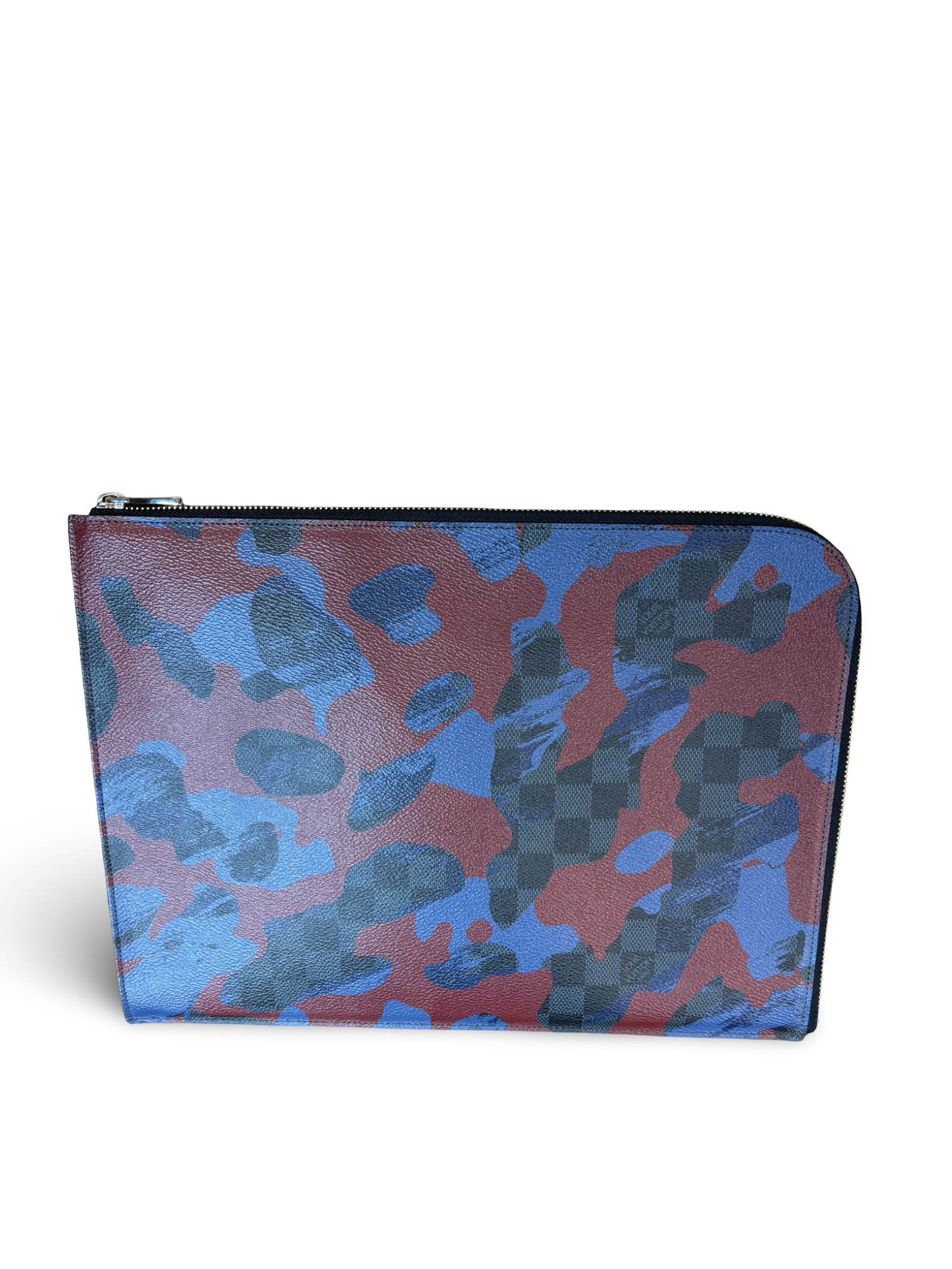 Louis Vuitton Damier Cobalt Camouflage Pochette Jour GM Clutch Bag — image 2