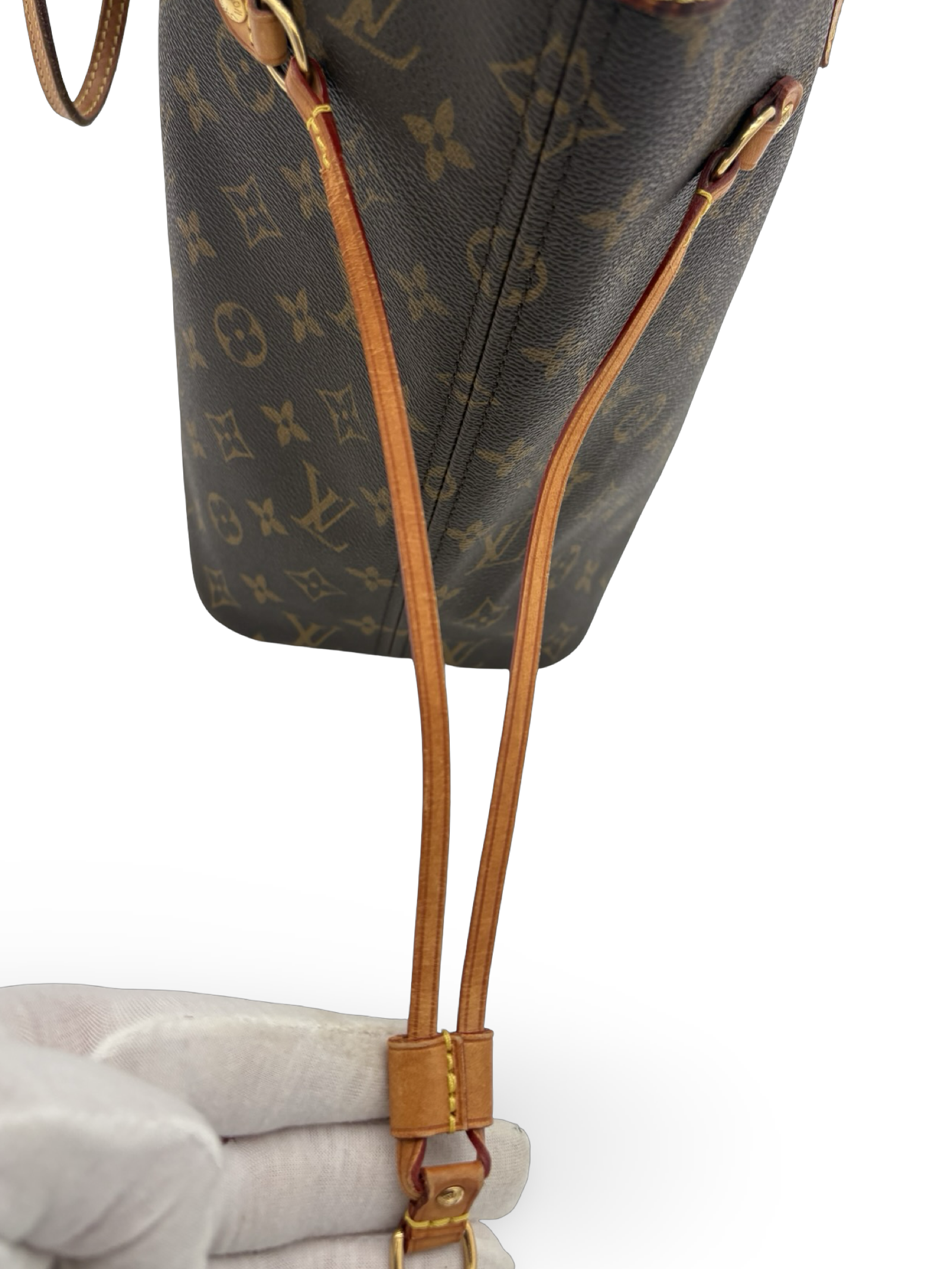 Louis Vuitton Neverfull MM Brown Monogram Canvas Tote Handbag — image 11
