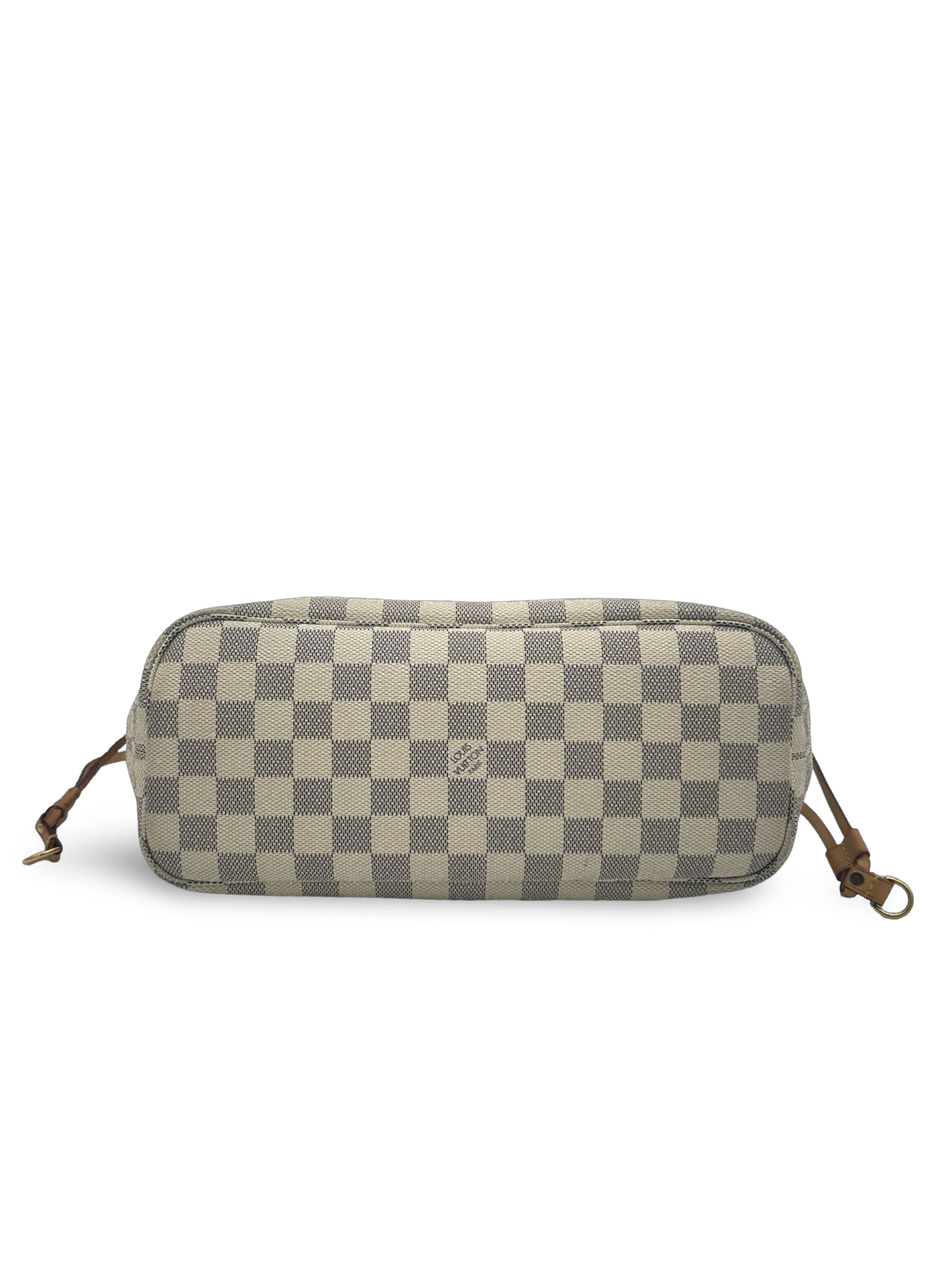 Louis Vuitton Neverfull PM Damier Azur White Canvas Tote Handbag — image 6
