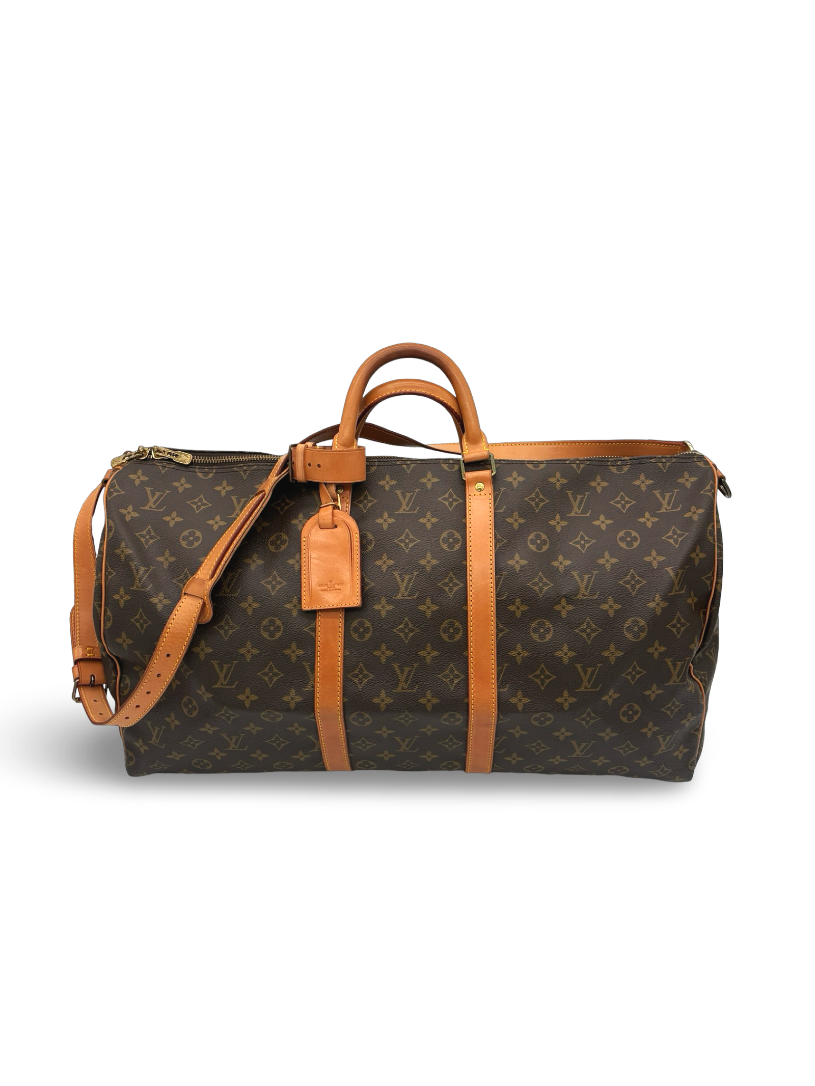 Louis Vuitton Keepall 55 Bandouliere Brown Monogram Canvas Travel Duffel Bag