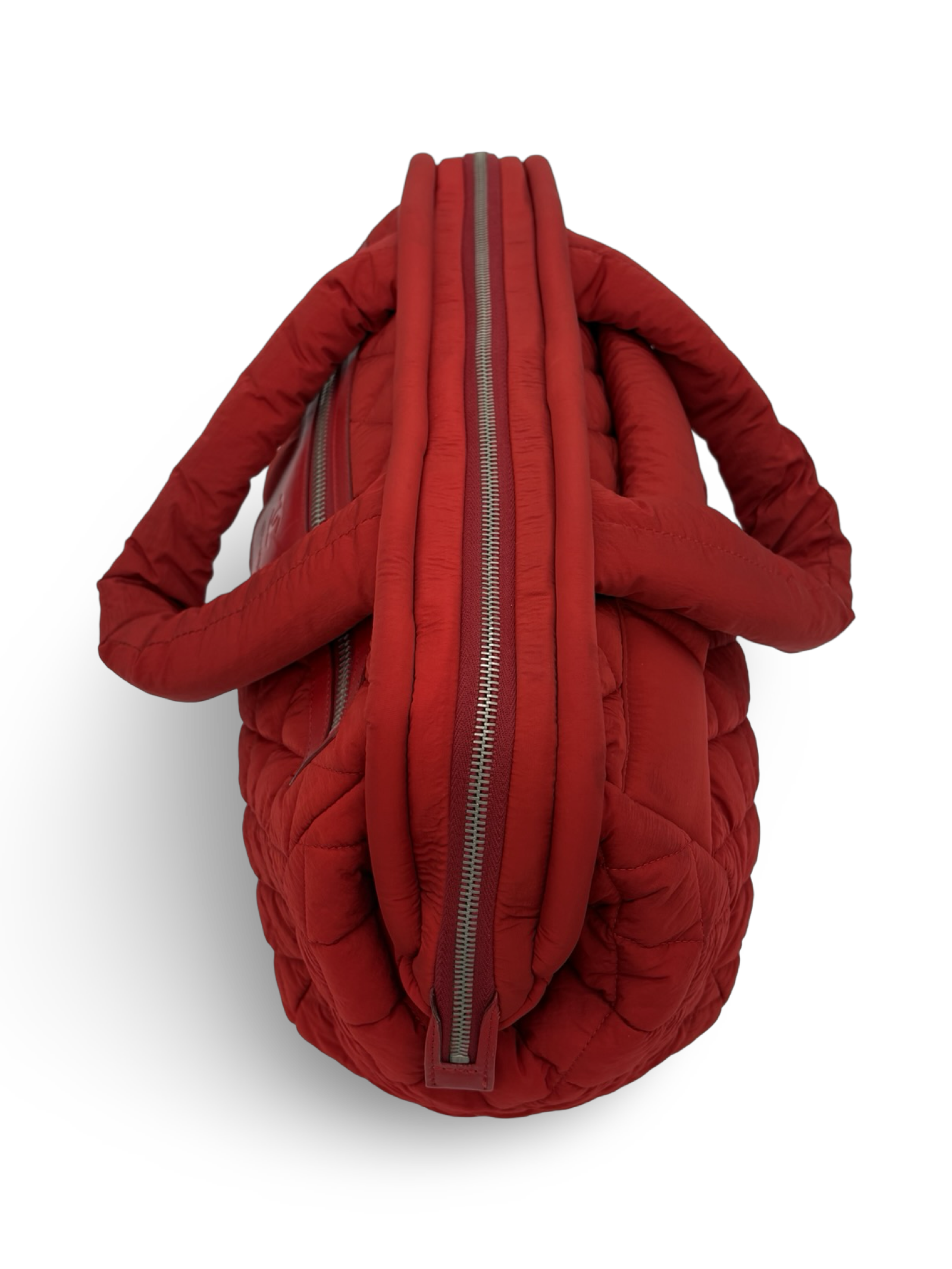 Chanel Red Medium Quilted Nylon Coco Cocoon Tote Handbag — image 5