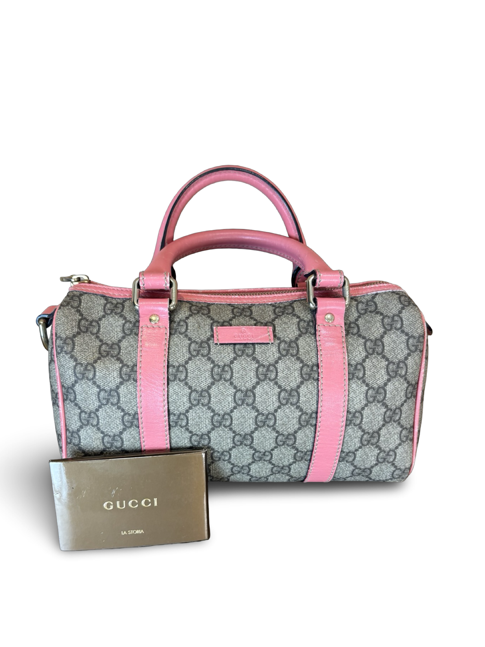 Gucci Mini Boston GG Canvas Pink Handbag — image 13