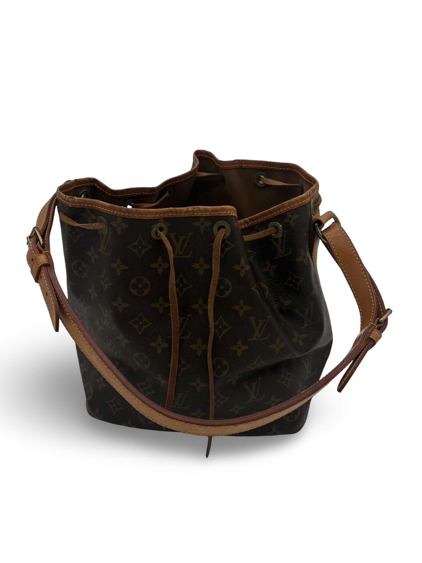 Louis Vuitton Petit Noé Drawstring Shoulder Bag Brown Monogram Canvas — image 7