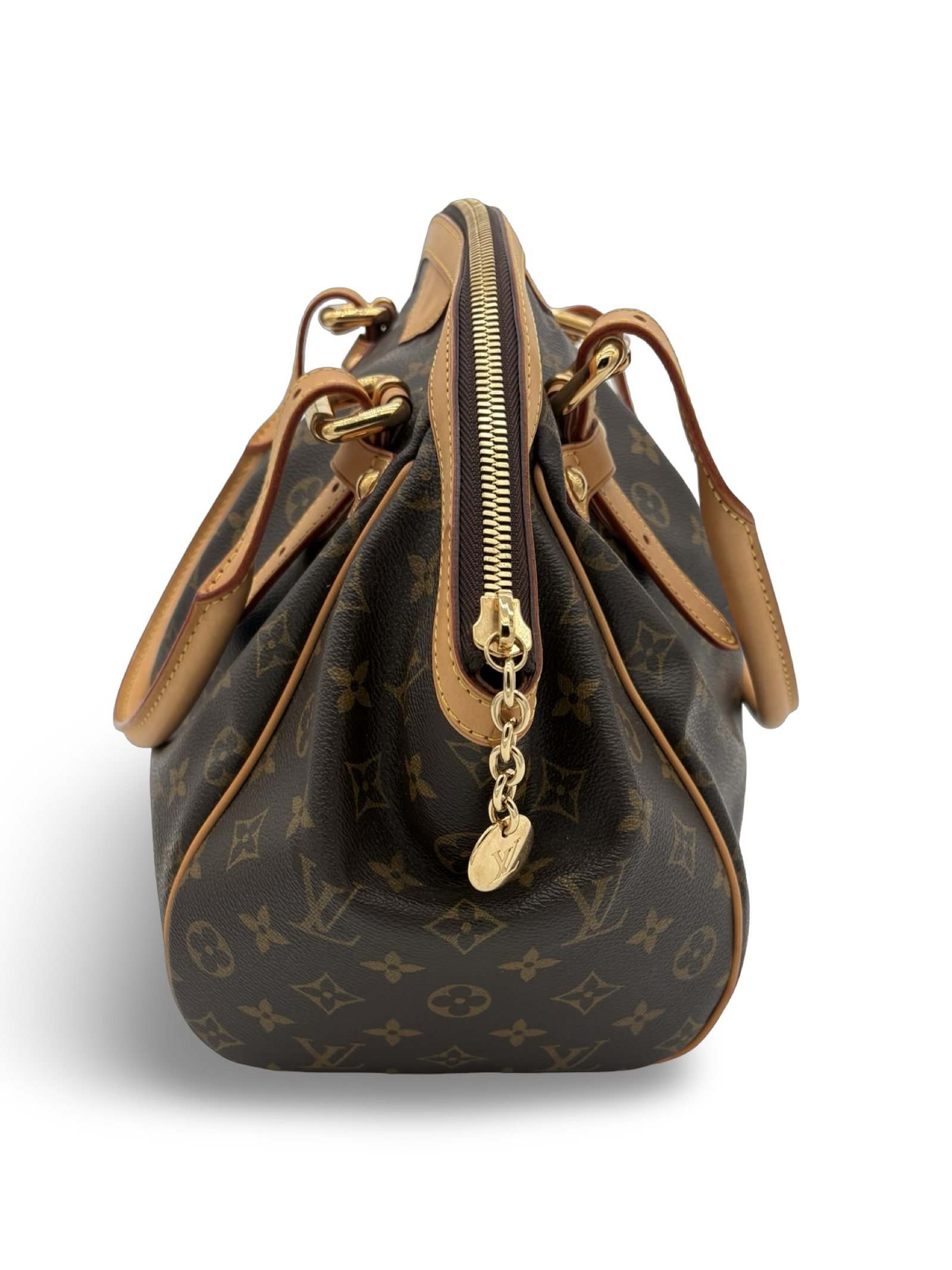 Louis Vuitton Tivoli GM Brown Monogram Canvas Tote Handbag — image 6