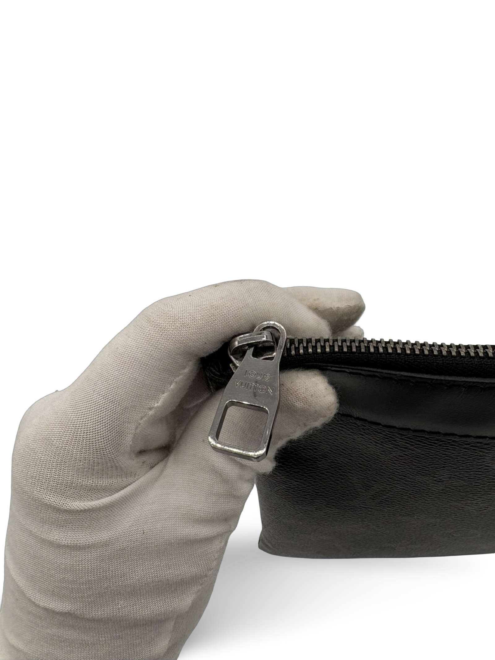 Louis Vuitton Black Monogram Eclipse Discovery Pochette GM Clutch Bag — image 6