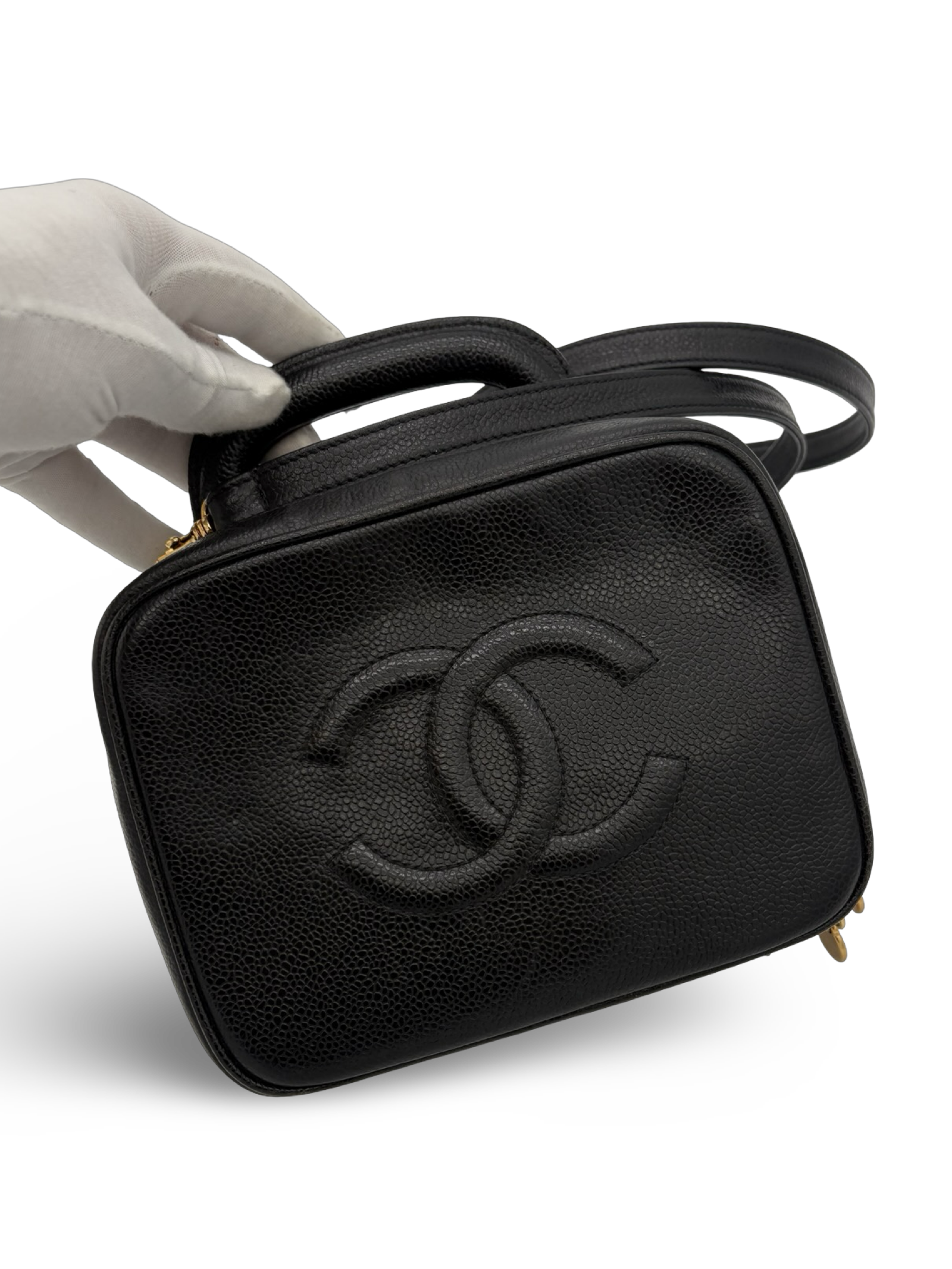 Chanel CC Black Caviar Vanity Handbag Shoulder Bag — image 10