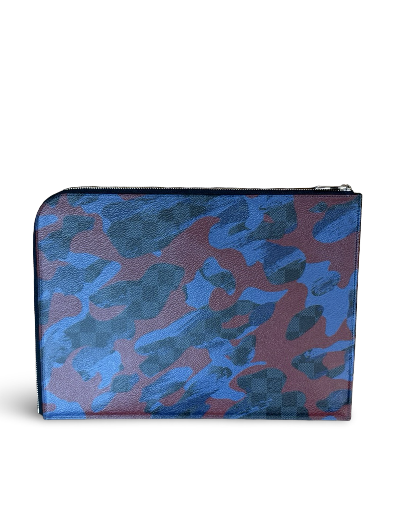 Louis Vuitton Damier Cobalt Camouflage Pochette Jour GM Clutch Bag — image 3
