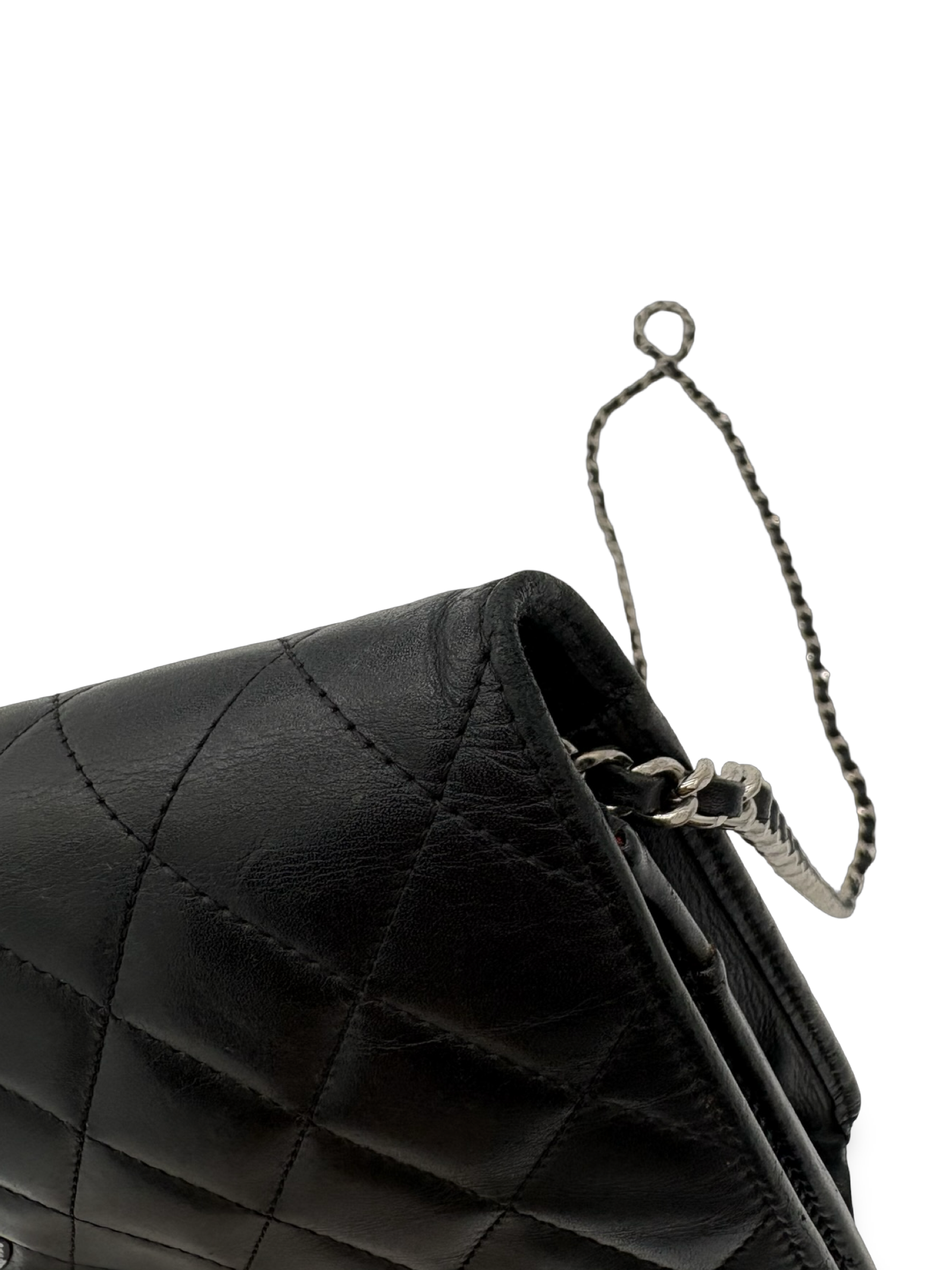 Chanel CC Black Lambskin Leather Cambon Ligne Wallet on Chain Shoulder / Handbag — image 11