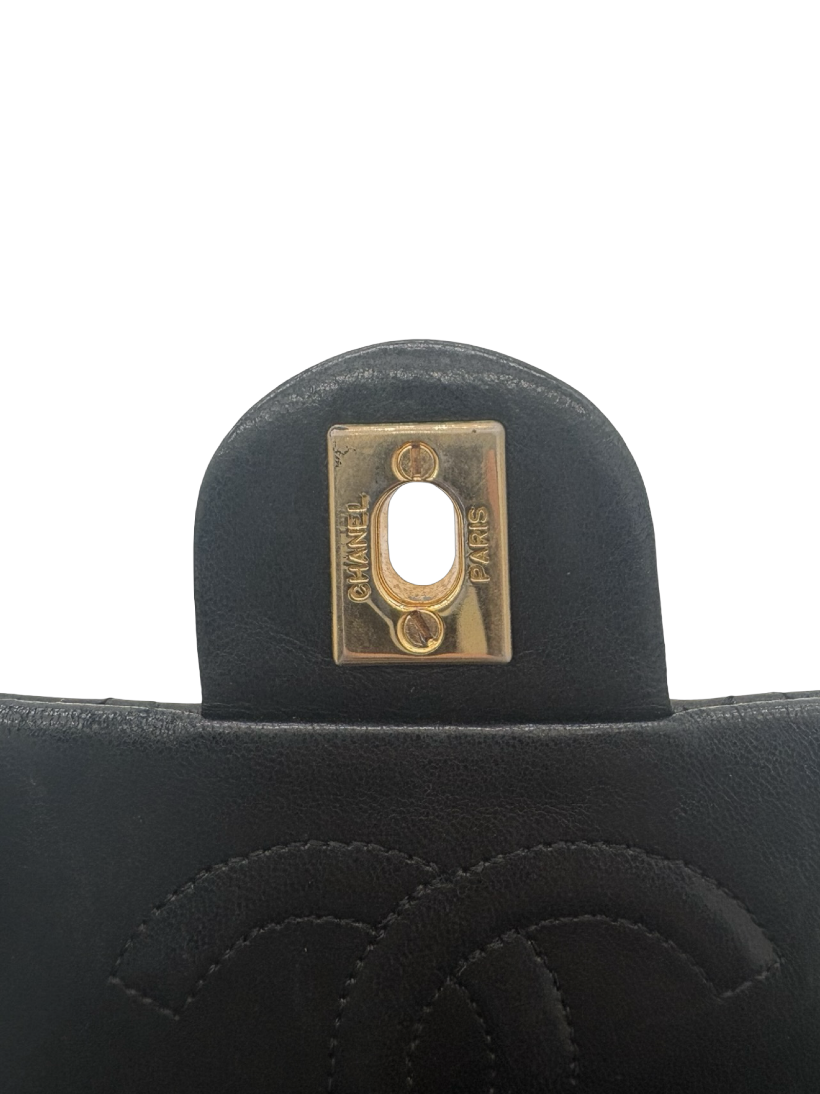 Chanel Black Lambskin Mini Square Classic Flap 24k Gold Hardware — image 21