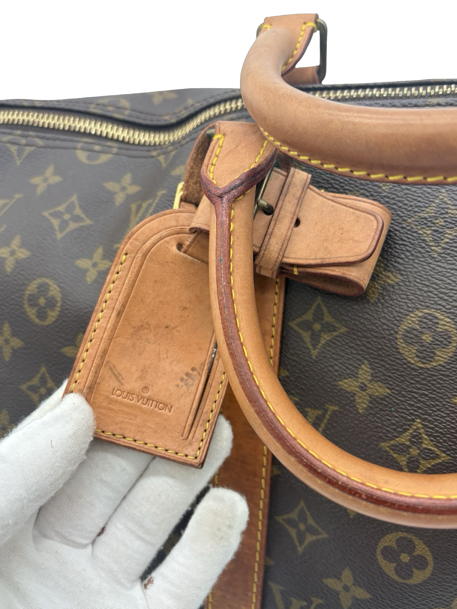 Louis Vuitton Keepall 50 Bandouliere Brown Monogram Canvas Travel Duffel Bag — image 9