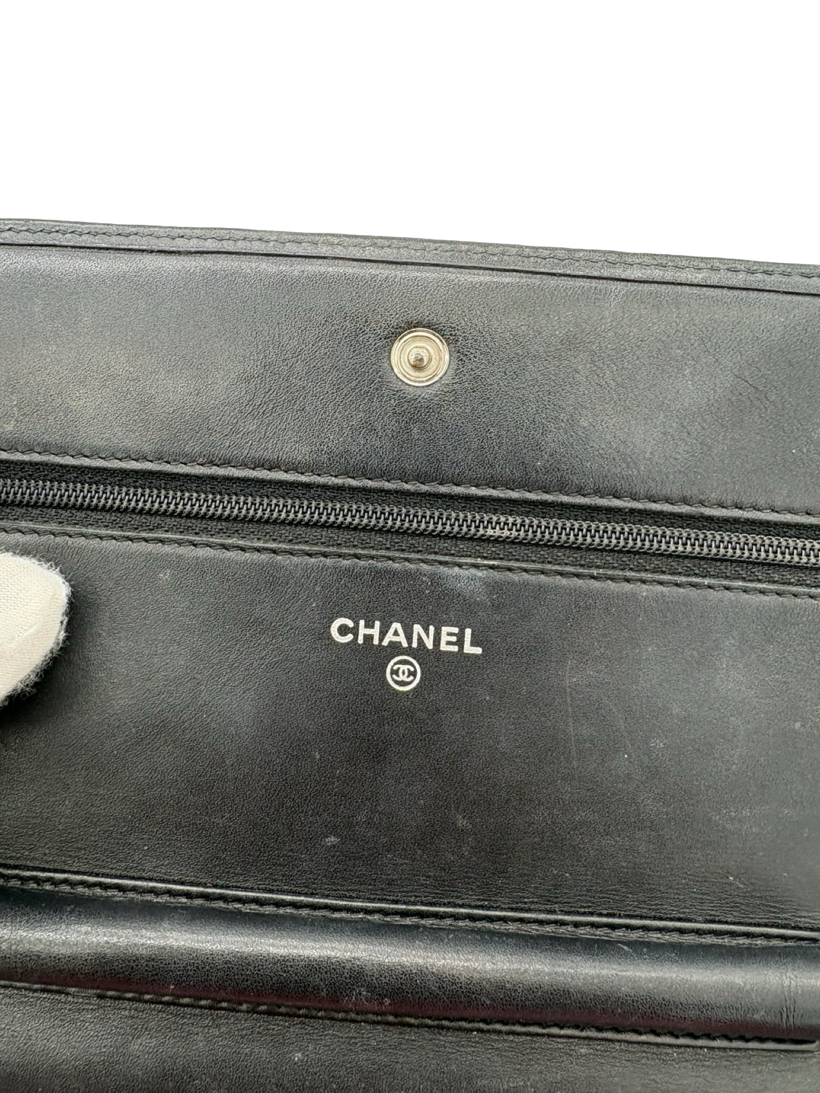 Chanel CC Black Lambskin Leather Cambon Ligne Wallet on Chain Shoulder / Handbag — image 14