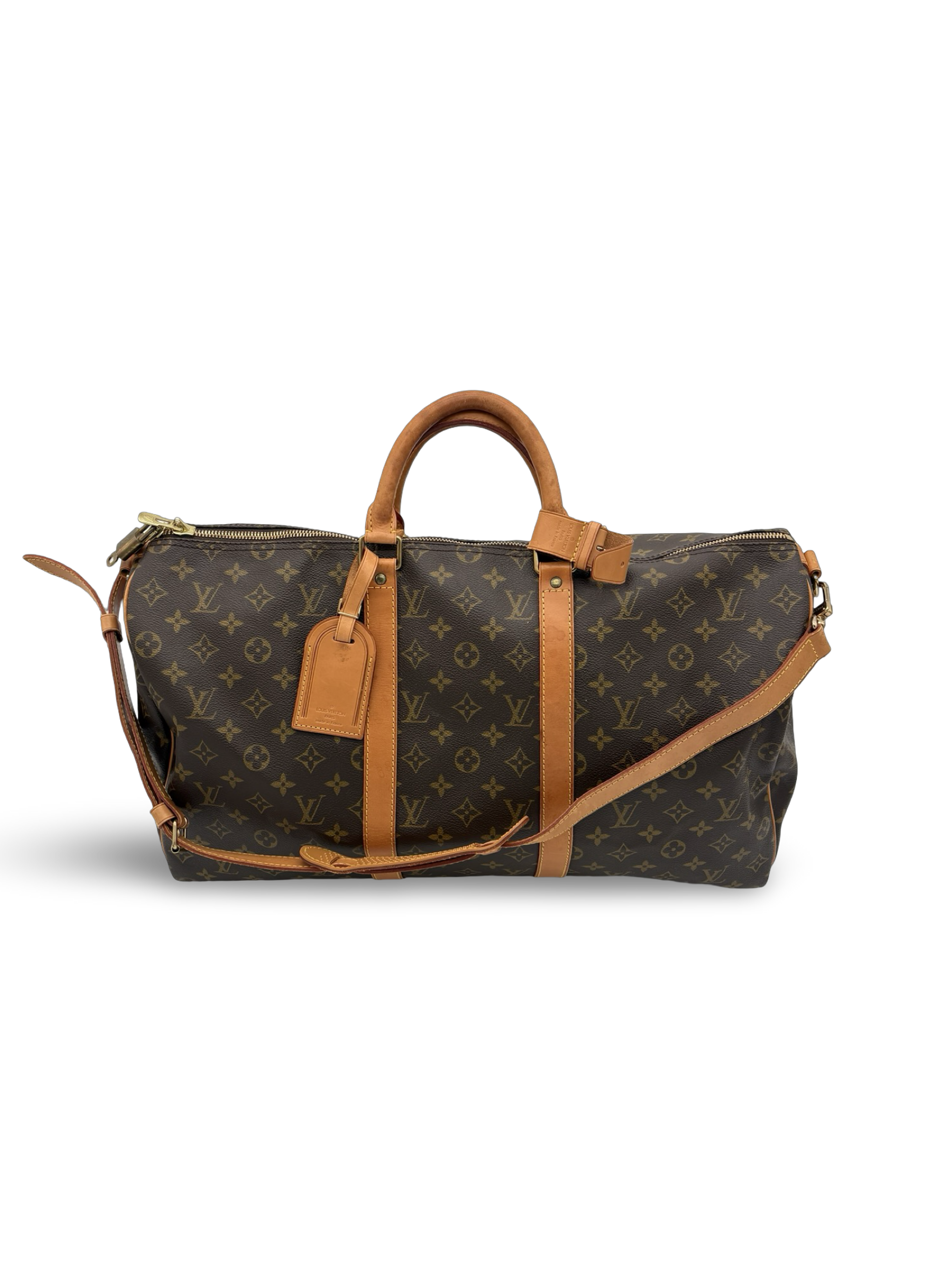 Louis Vuitton Keepall 50 Bandouliere Brown Monogram Canvas Travel Duffel Bag