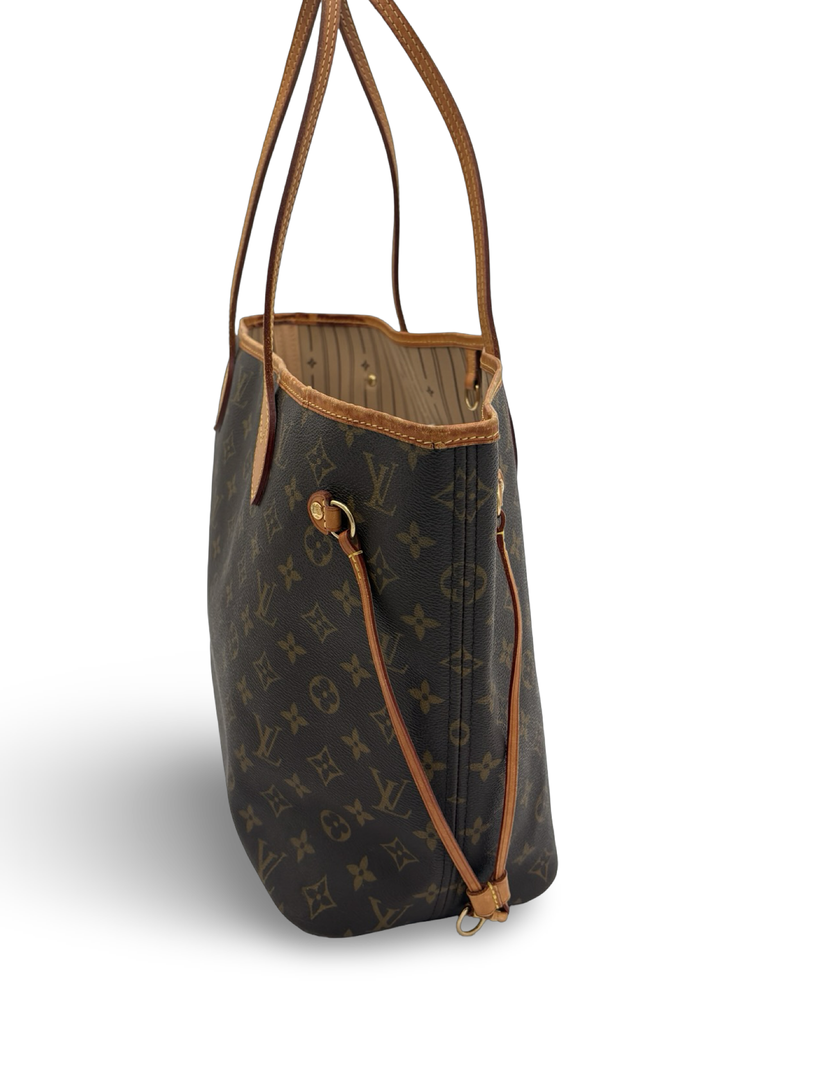 Louis Vuitton Neverfull MM Brown Monogram Canvas Tote Handbag — image 5