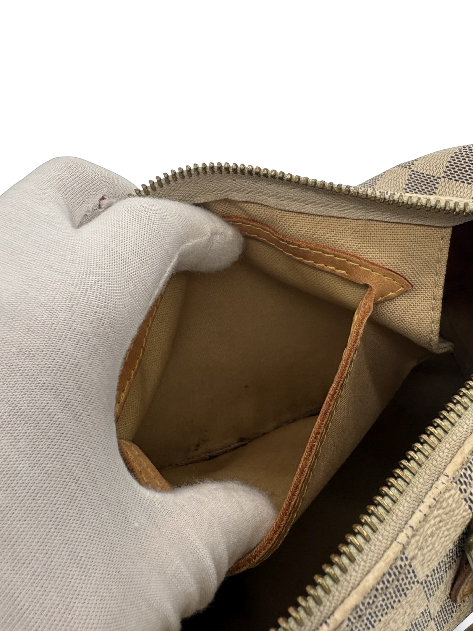 Louis Vuitton Speedy 25 Damier Azur White Monogram Canvas Bag — image 21