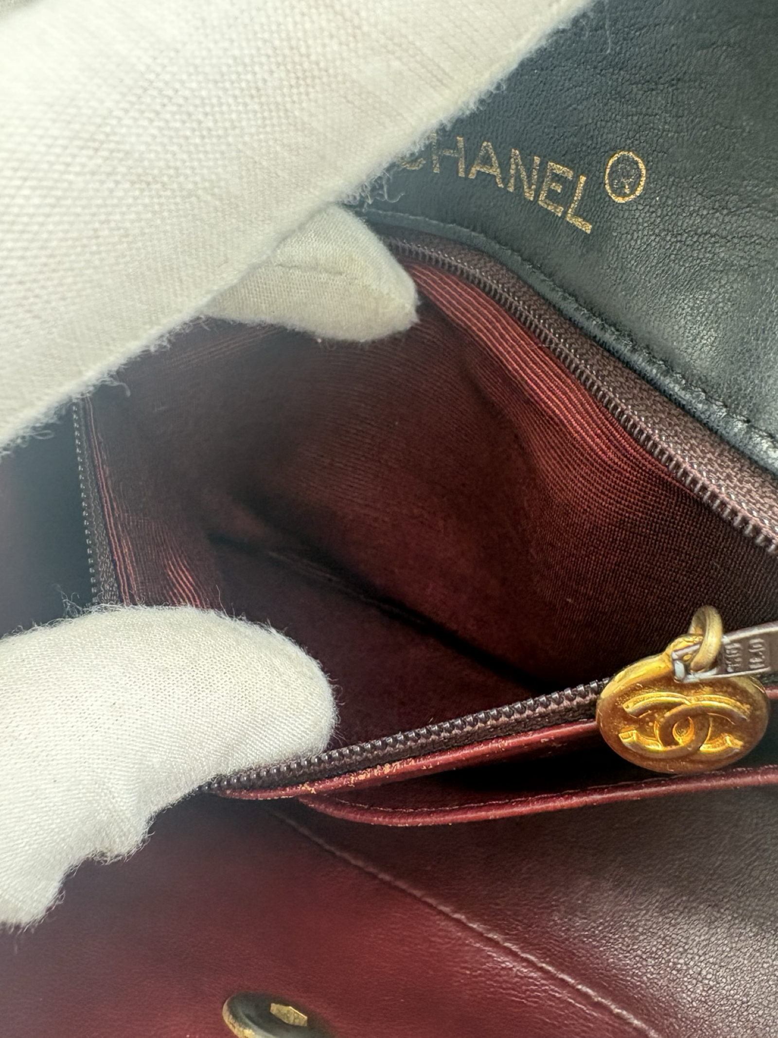 Chanel Black Lambskin Mini Square Classic Flap 24k Gold Hardware — image 24