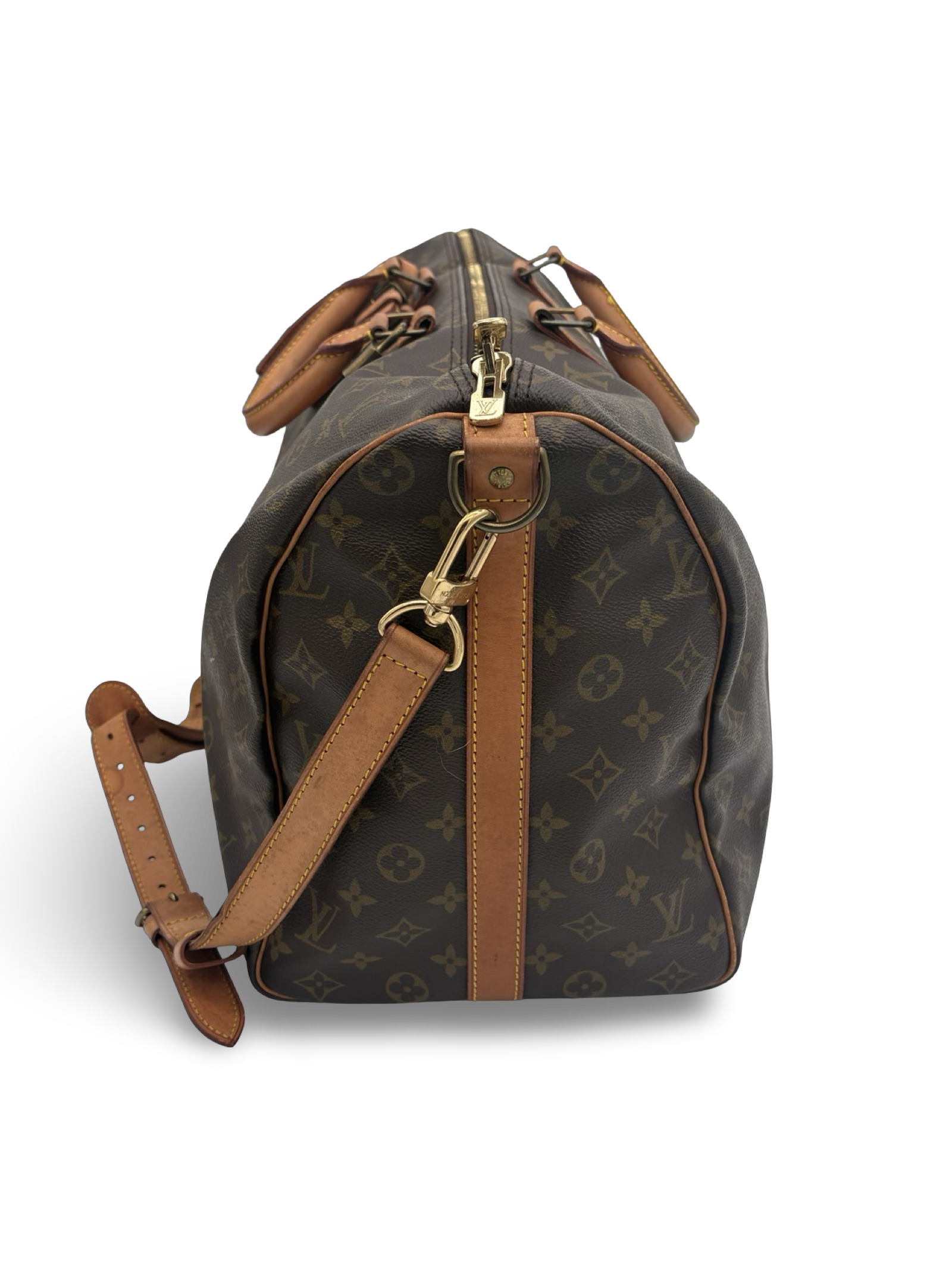 Louis Vuitton Keepall 50 Bandouliere Brown Monogram Canvas Travel Duffel Bag — image 3