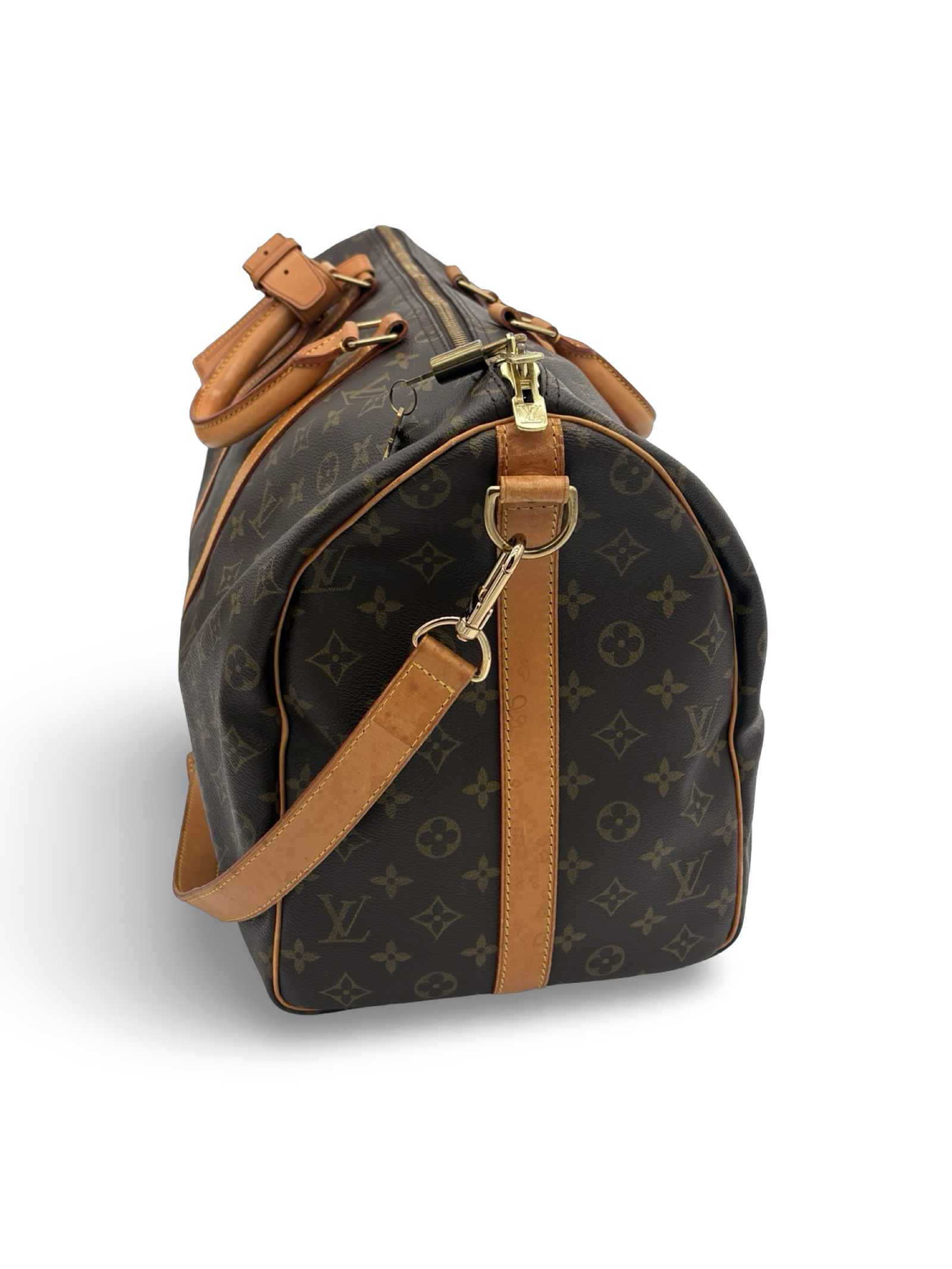 Louis Vuitton Keepall 50 Bandouliere Brown Monogram Canvas Travel Duffel Bag — image 3