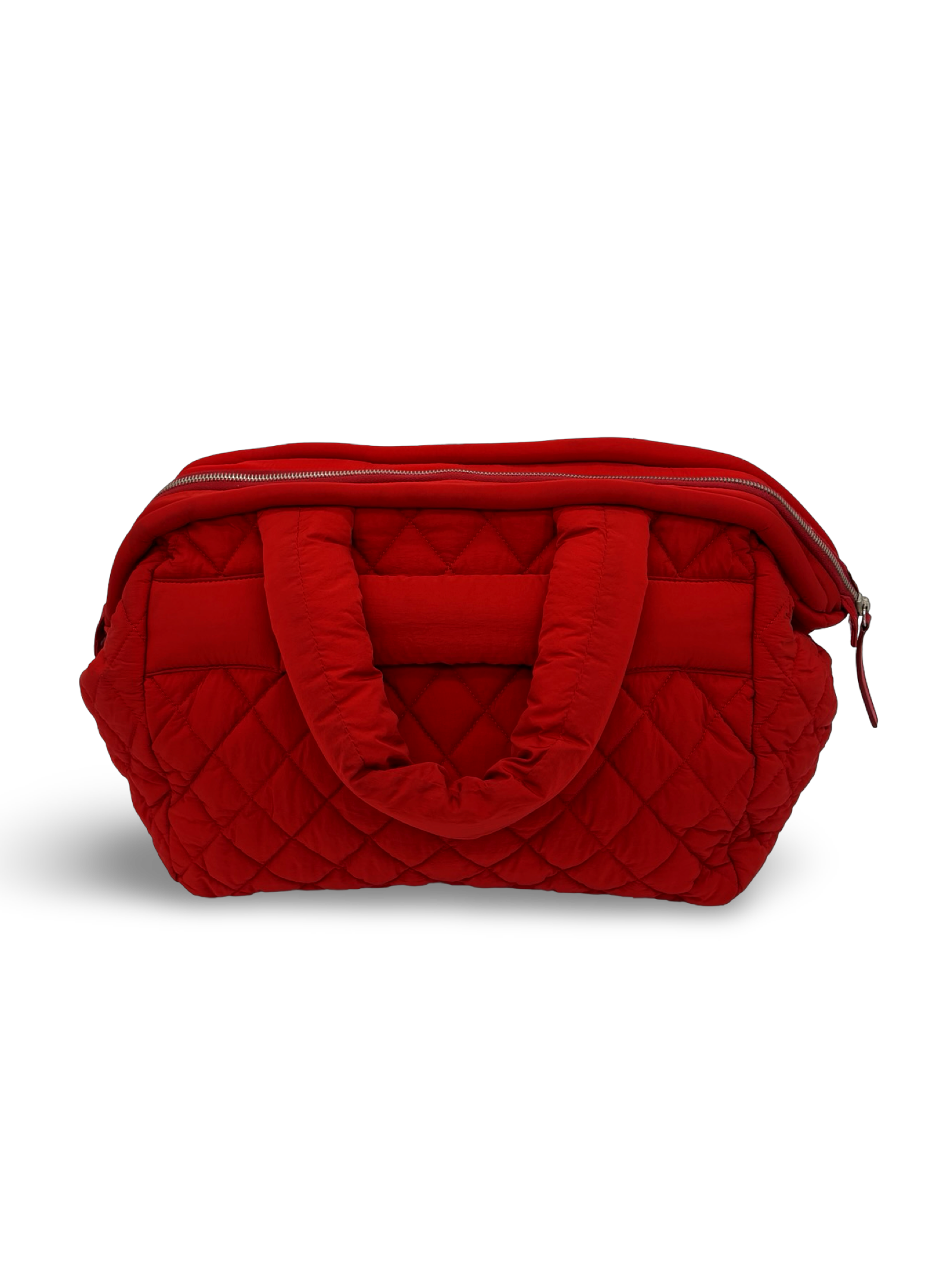 Chanel Red Medium Quilted Nylon Coco Cocoon Tote Handbag — image 2