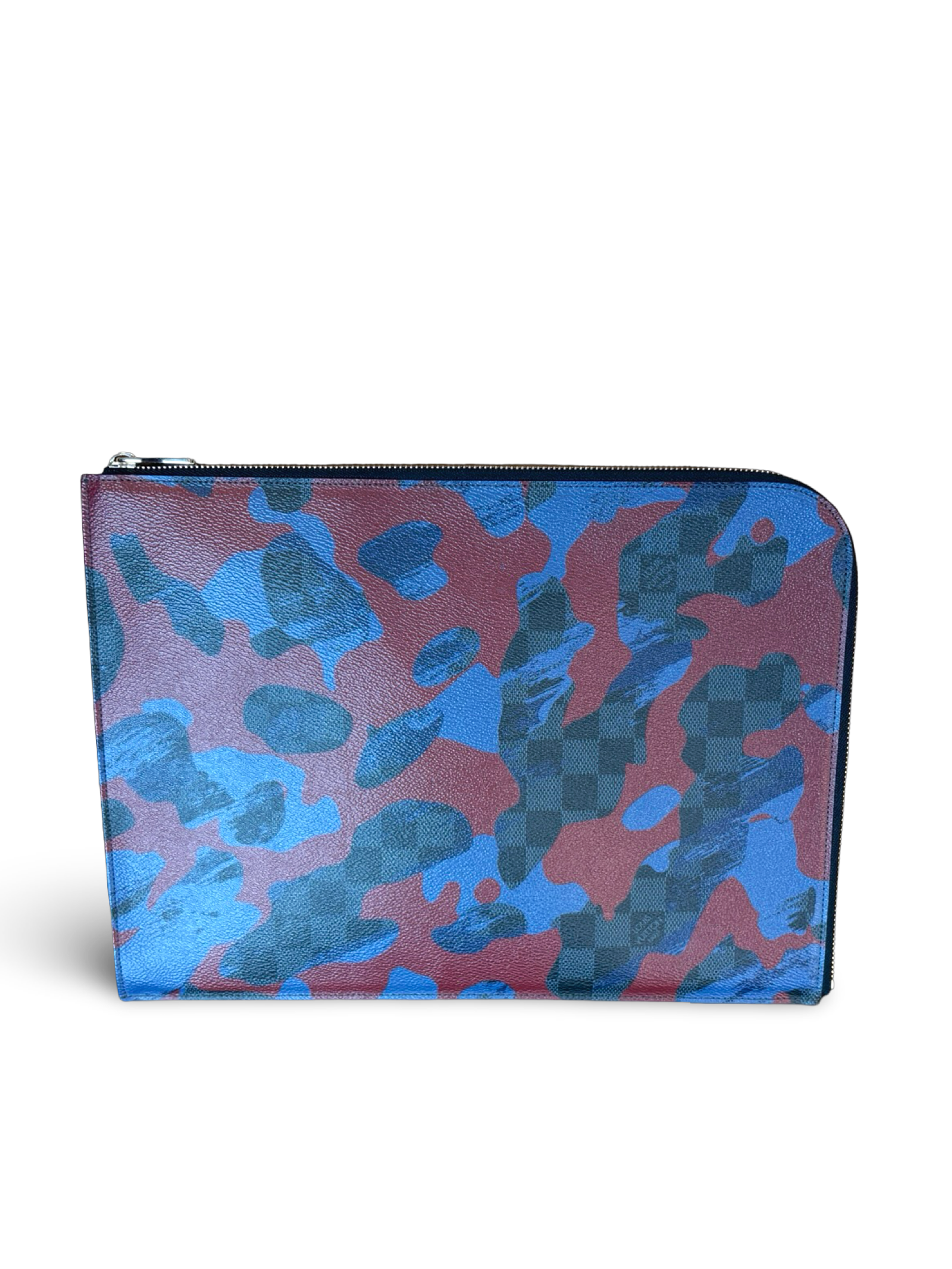 Louis Vuitton Damier Cobalt Camouflage Pochette Jour GM Clutch Bag