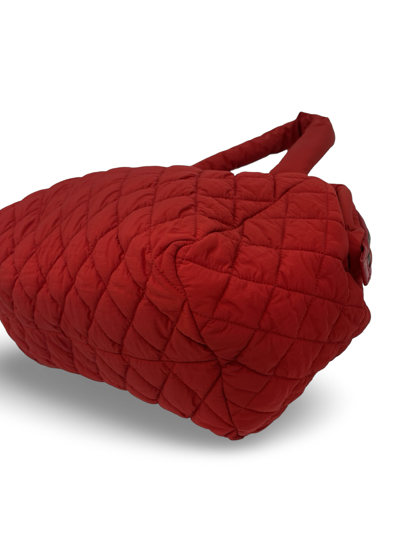 Chanel Red Medium Quilted Nylon Coco Cocoon Tote Handbag — image 8