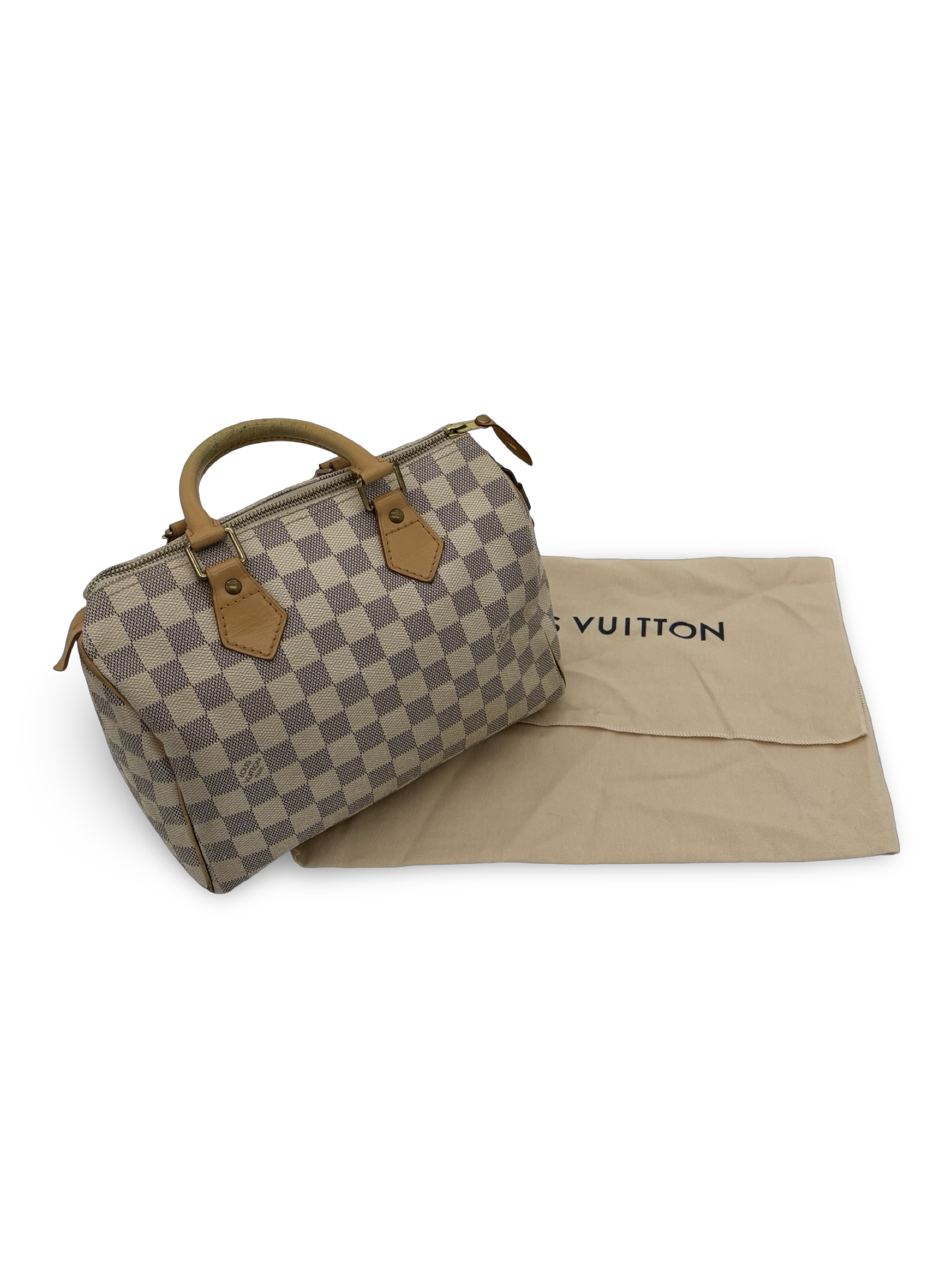 Louis Vuitton Speedy 25 Damier Azur White Monogram Canvas Bag — image 18