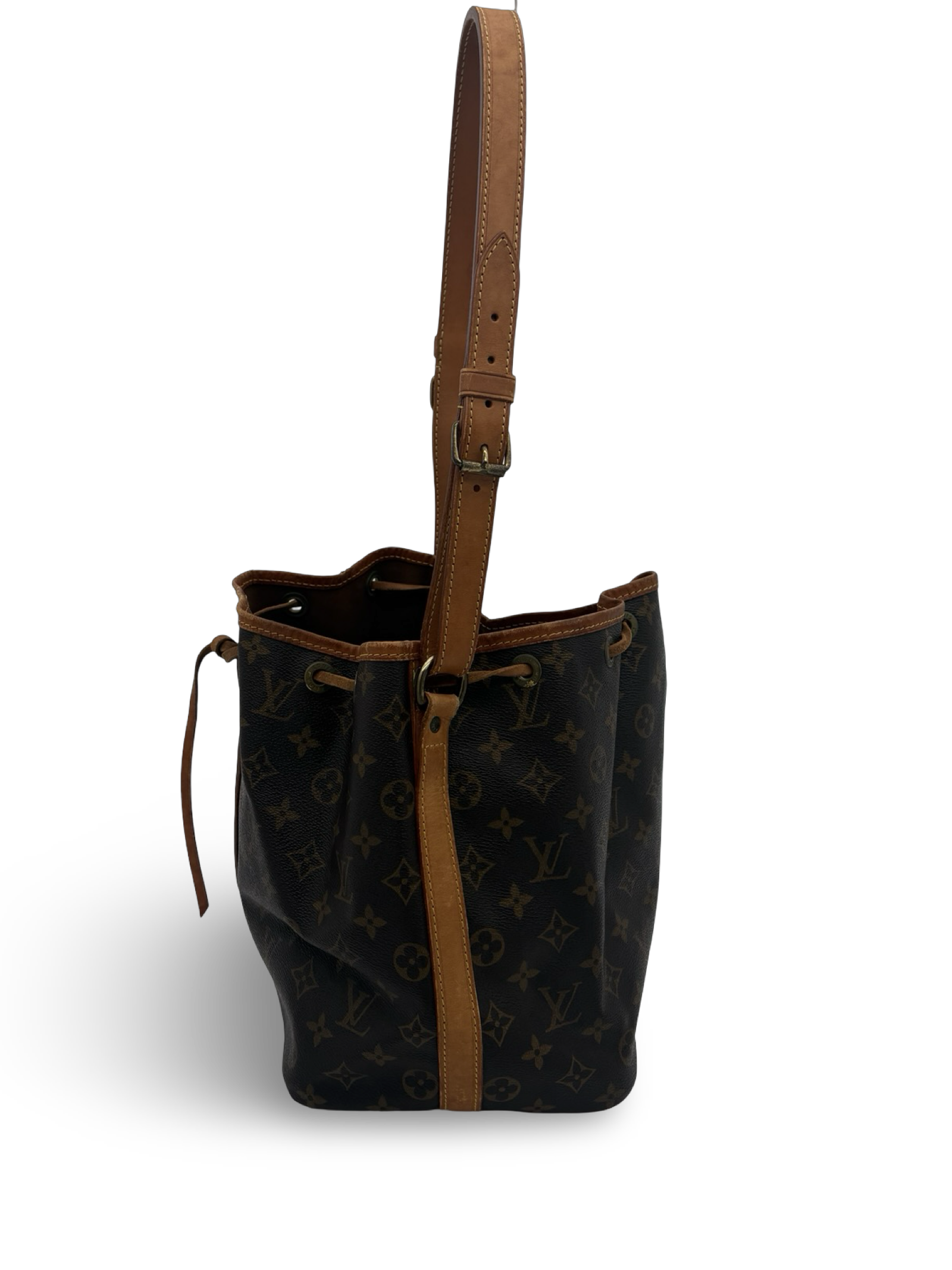 Louis Vuitton Petit Noé Drawstring Shoulder Bag Brown Monogram Canvas — image 4