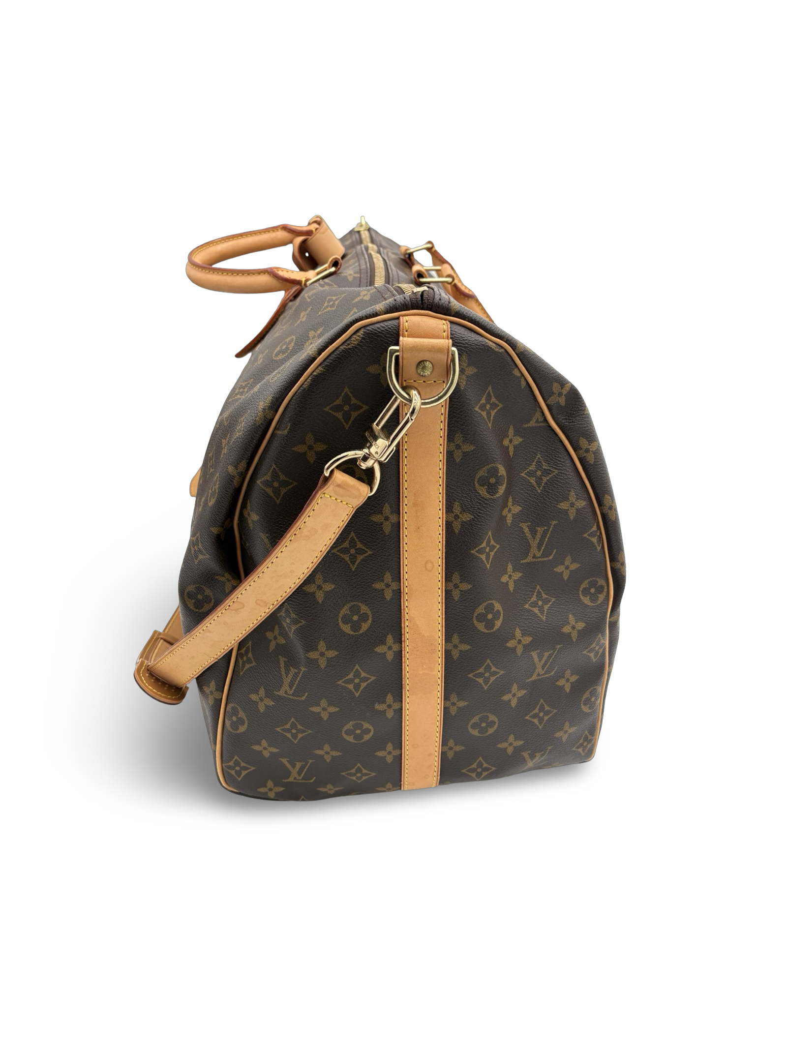 Louis Vuitton Keepall 60 Bandouliere Brown Monogram Canvas Travel Duffel Bag — image 3