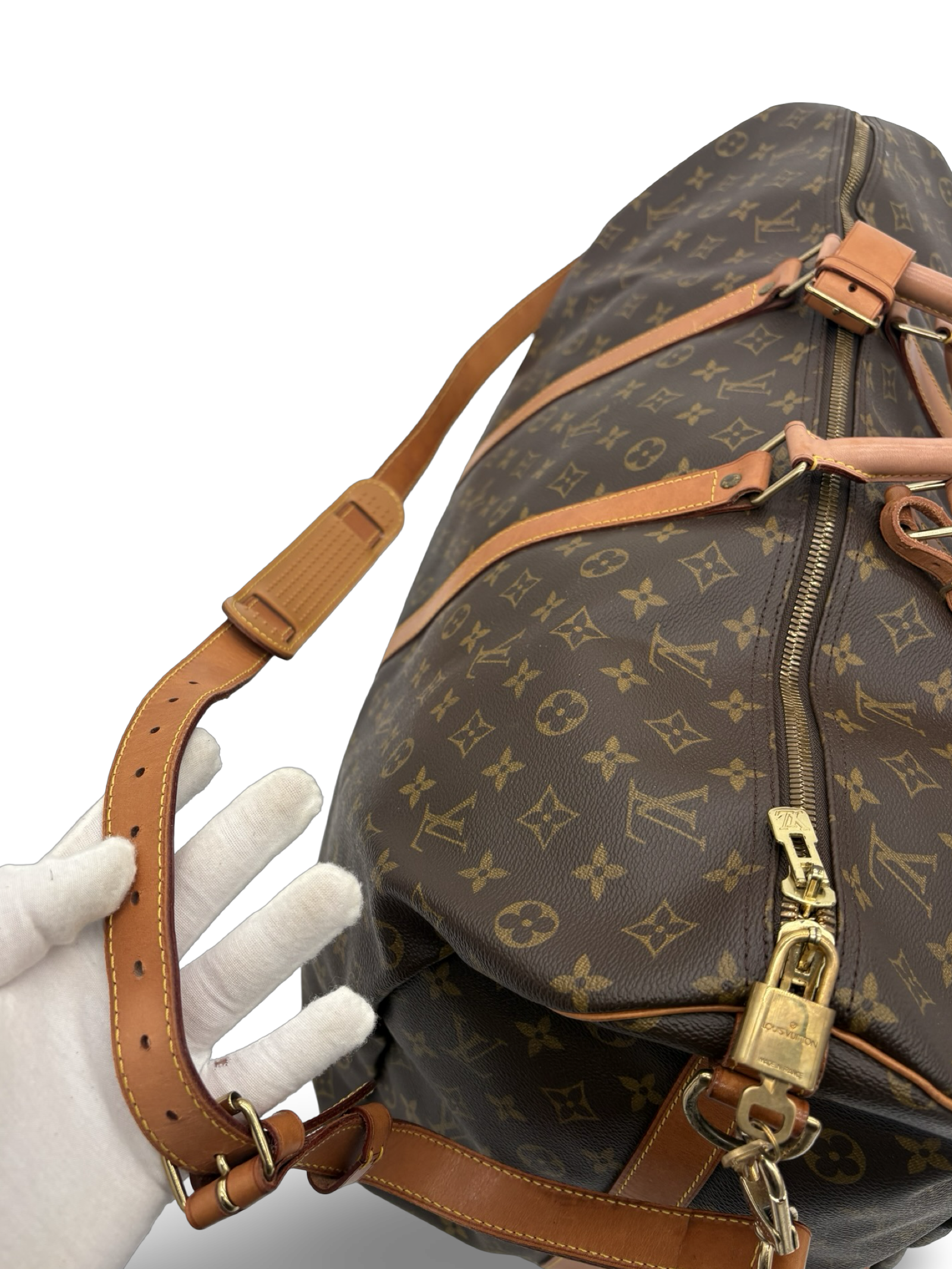 Louis Vuitton Keepall 60 Bandouliere Brown Monogram Canvas Travel Duffel Bag — image 15
