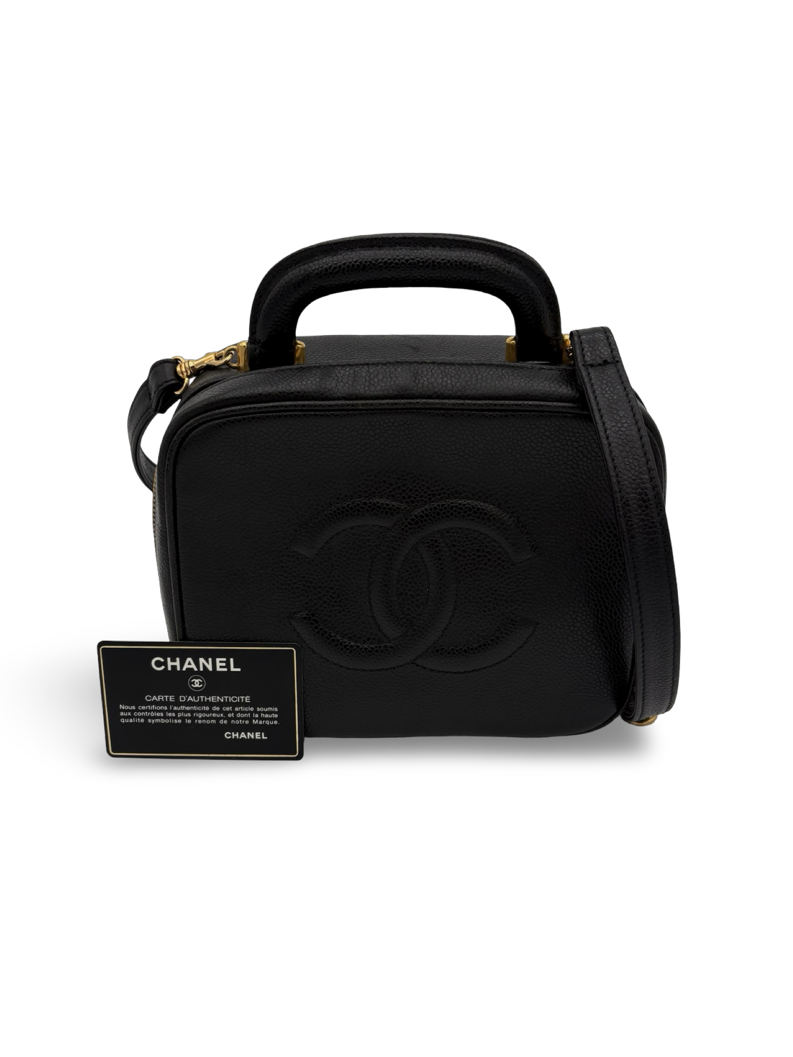 Chanel CC Black Caviar Vanity Handbag Shoulder Bag — image 2