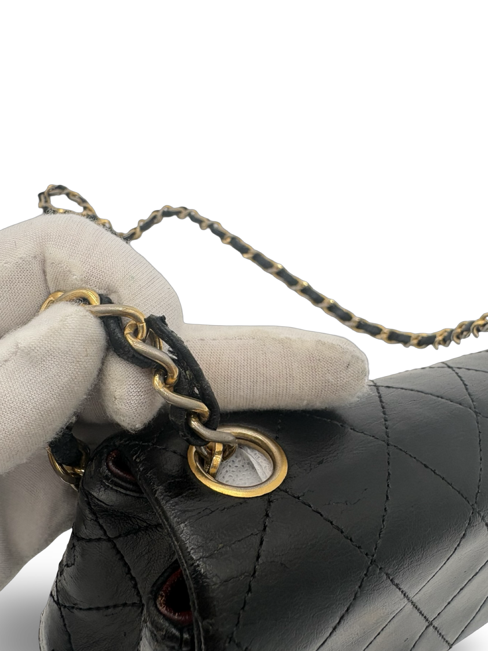 Chanel Black Lambskin Mini Square Classic Flap 24k Gold Hardware — image 19