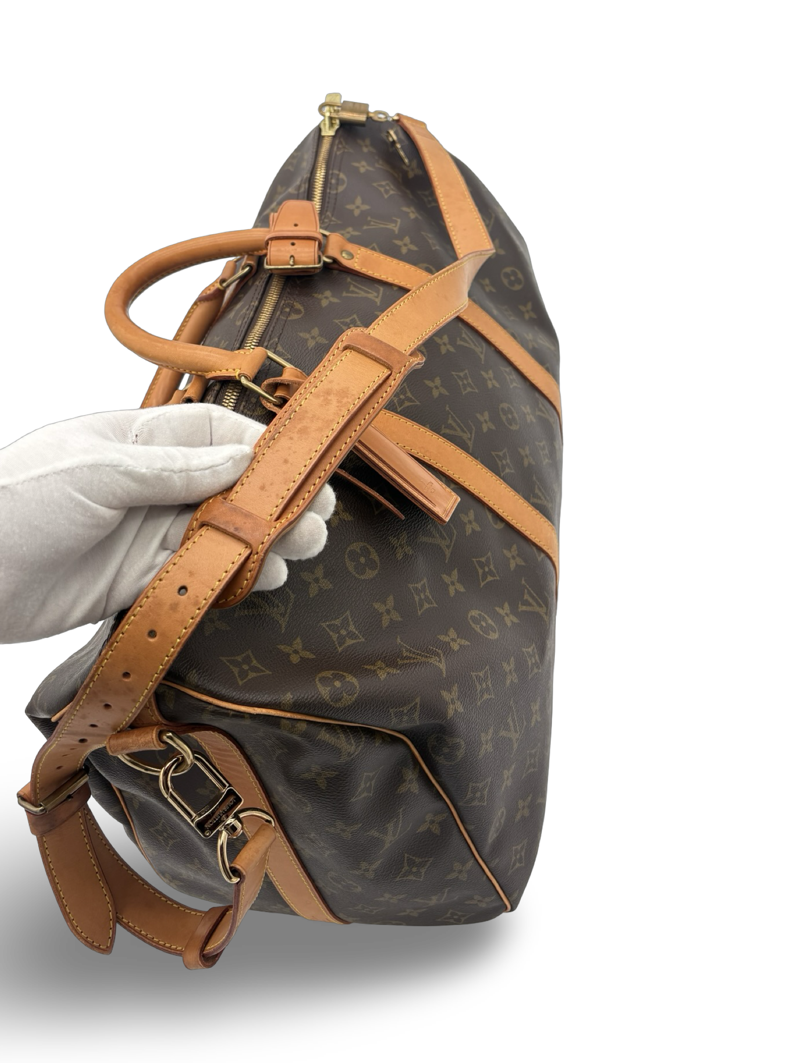 Louis Vuitton Keepall 50 Bandouliere Brown Monogram Canvas Travel Duffel Bag — image 17