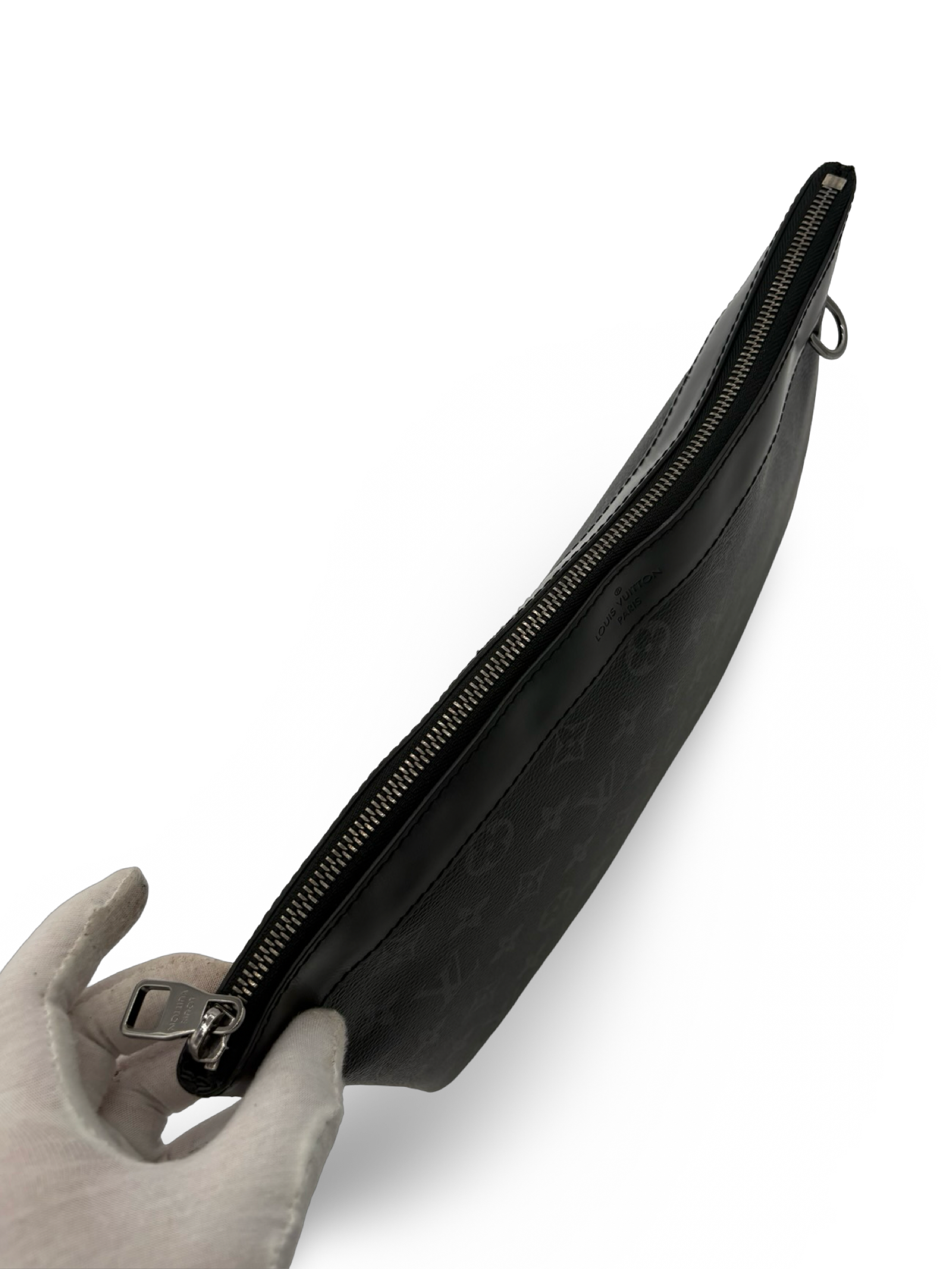 Louis Vuitton Black Monogram Eclipse Discovery Pochette GM Clutch Bag — image 10