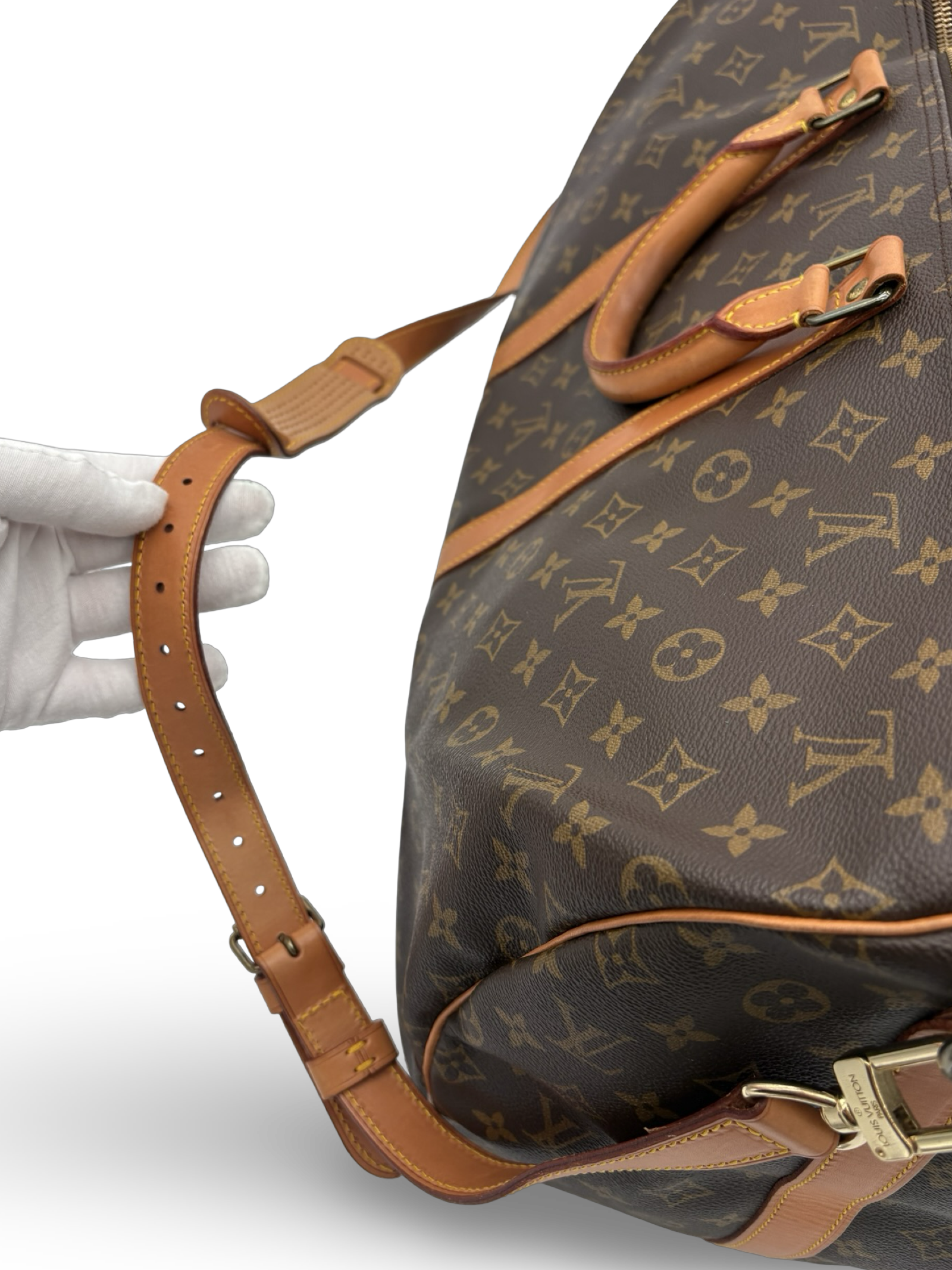Louis Vuitton Keepall 55 Bandouliere Brown Monogram Canvas Travel Duffel Bag — image 10