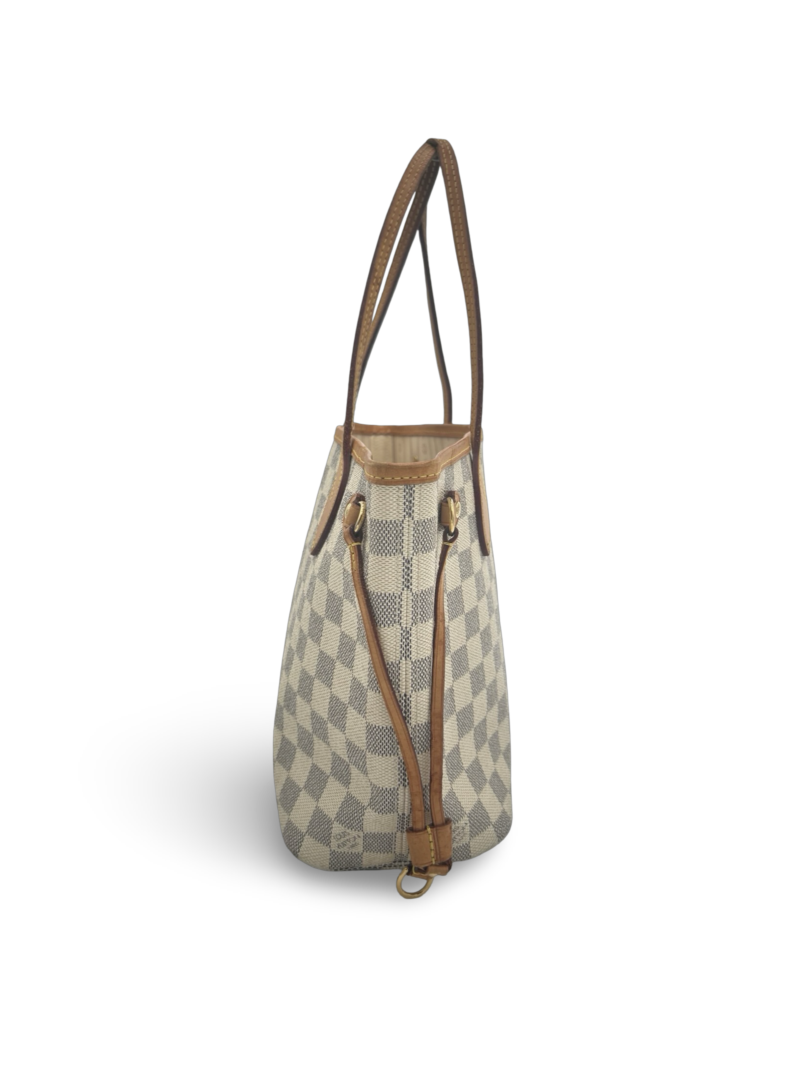 Louis Vuitton Neverfull PM Damier Azur White Canvas Tote Handbag — image 4