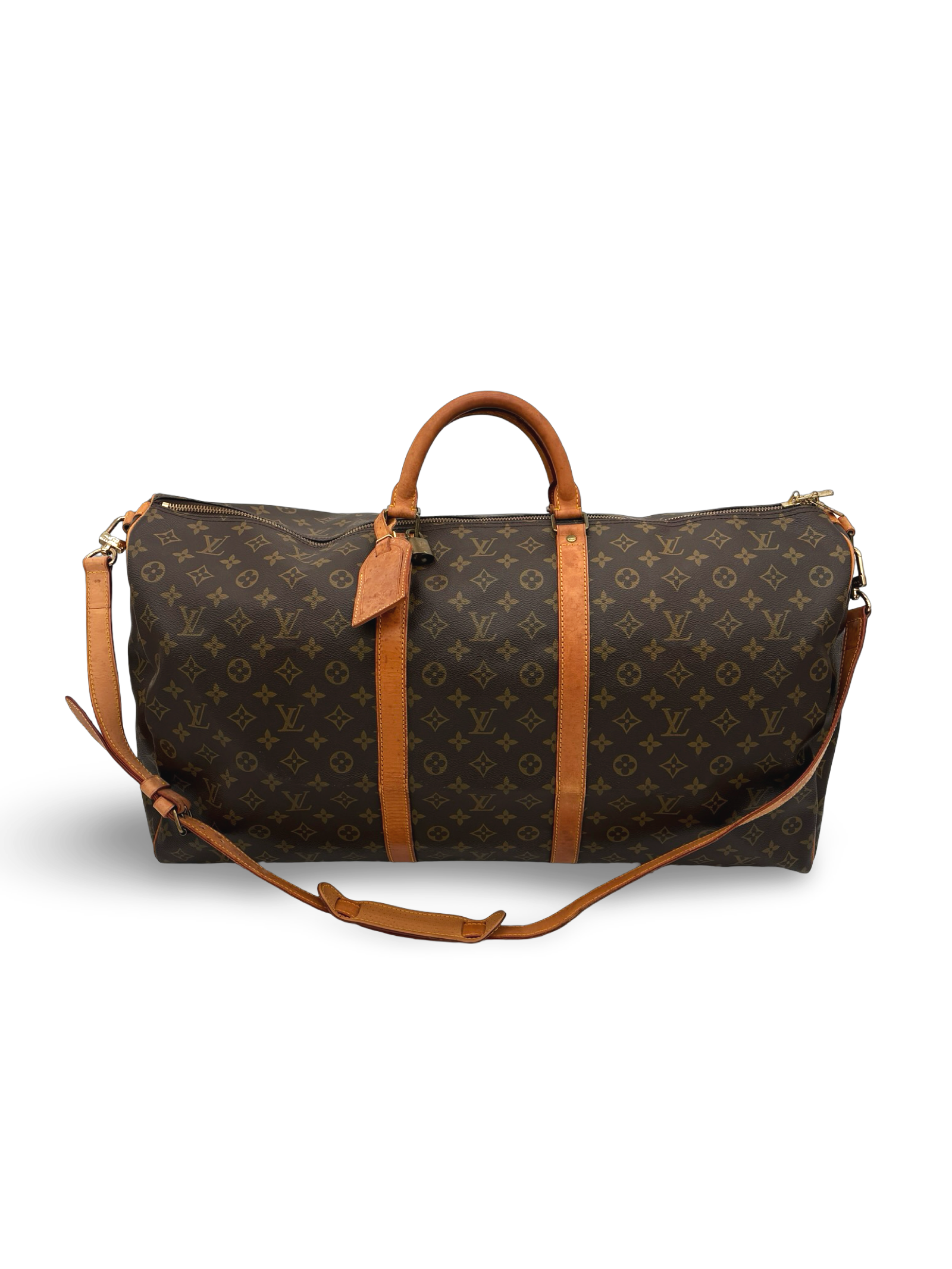 Louis Vuitton Keepall 60 Bandouliere Brown Monogram Canvas Travel Duffel Bag