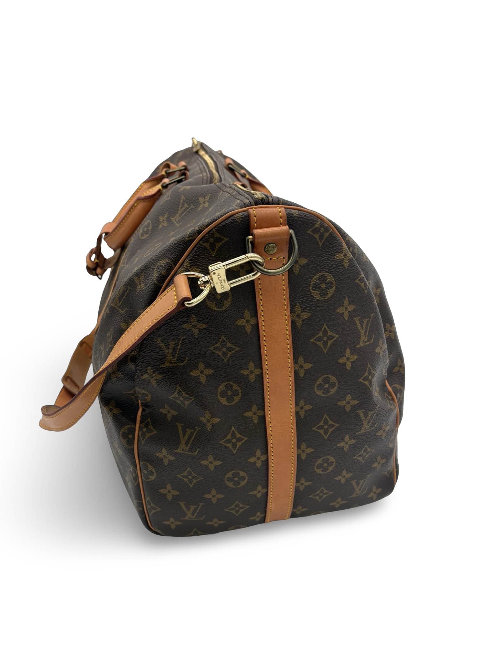Louis Vuitton Keepall 55 Bandouliere Brown Monogram Canvas Travel Duffel Bag — image 3