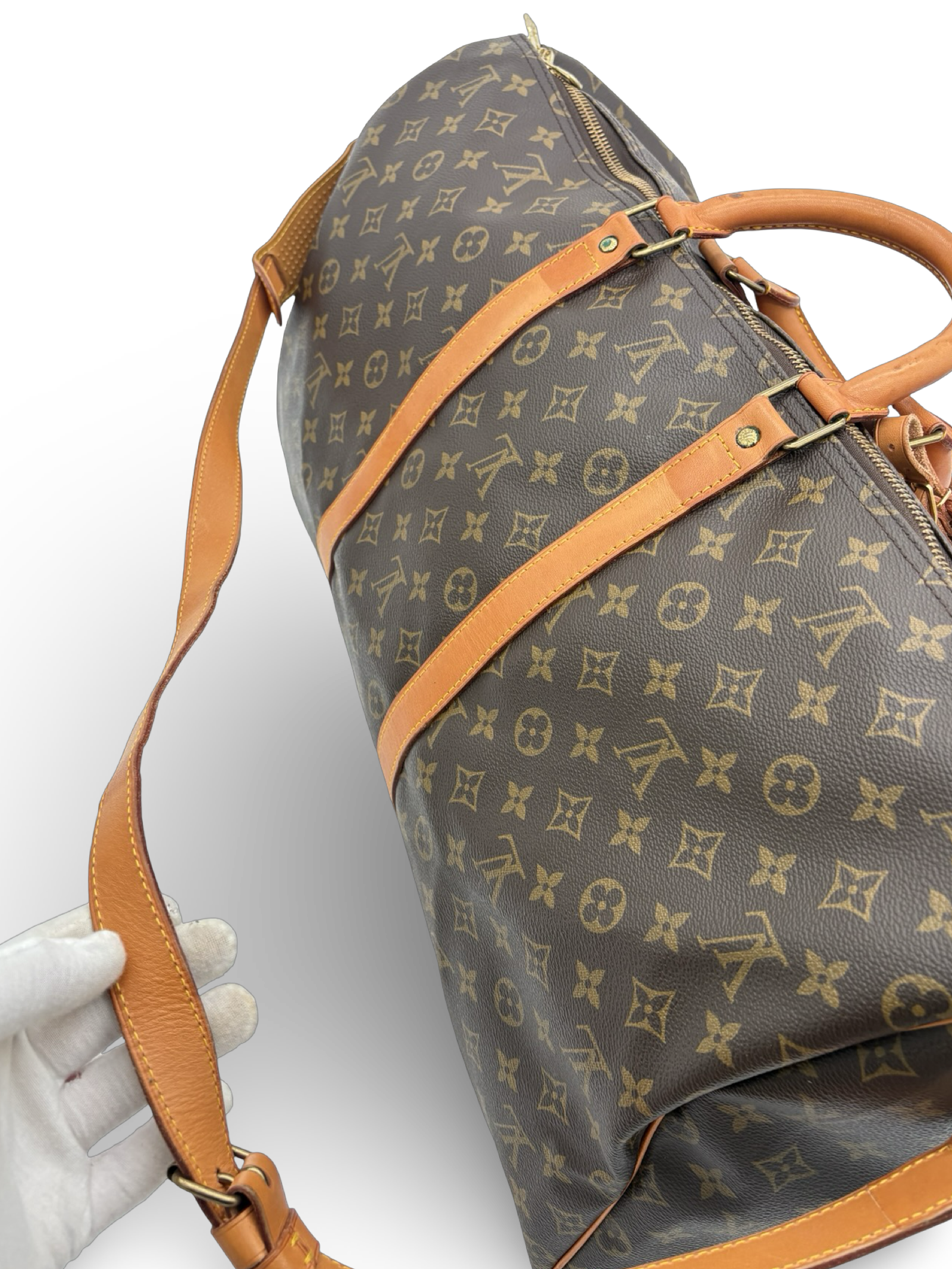 Louis Vuitton Keepall 55 Bandouliere Brown Monogram Canvas Travel Duffel Bag — image 14