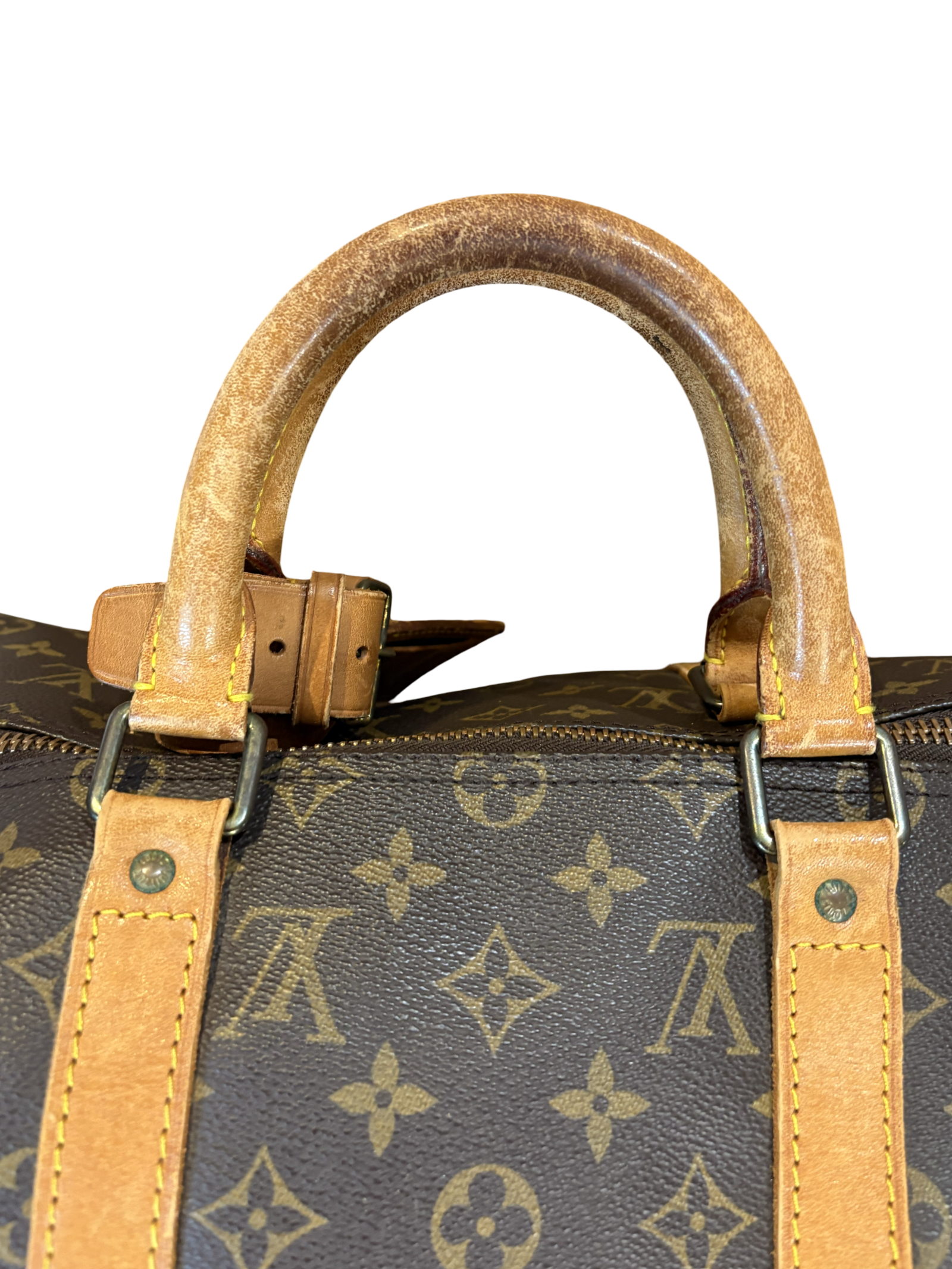 Louis Vuitton Keepall 55 Brown Monogram Canvas Travel Duffel Bag — image 4