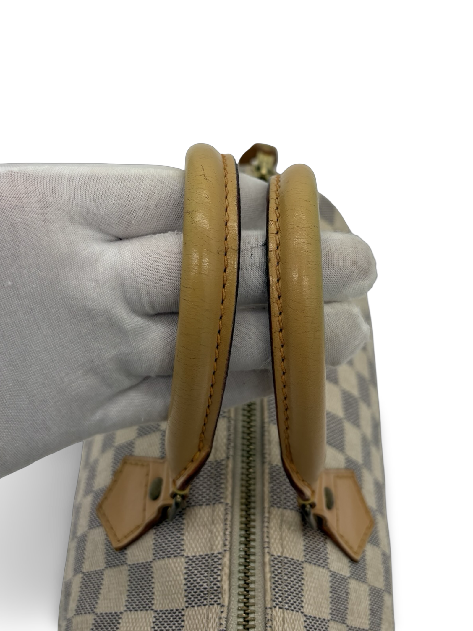 Louis Vuitton Speedy 25 Damier Azur White Monogram Canvas Bag — image 13