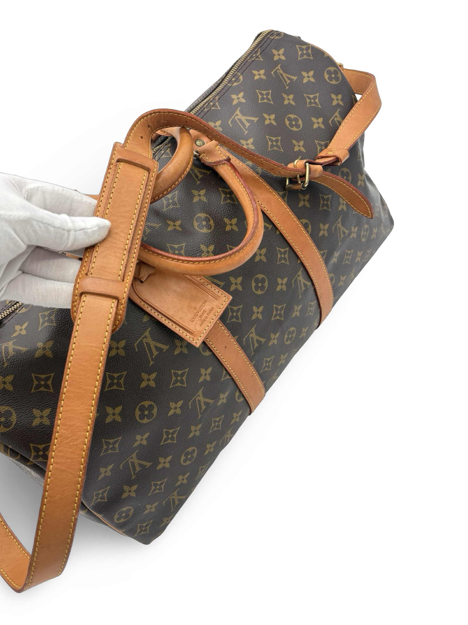 Louis Vuitton Keepall 50 Bandouliere Brown Monogram Canvas Travel Duffel Bag — image 8