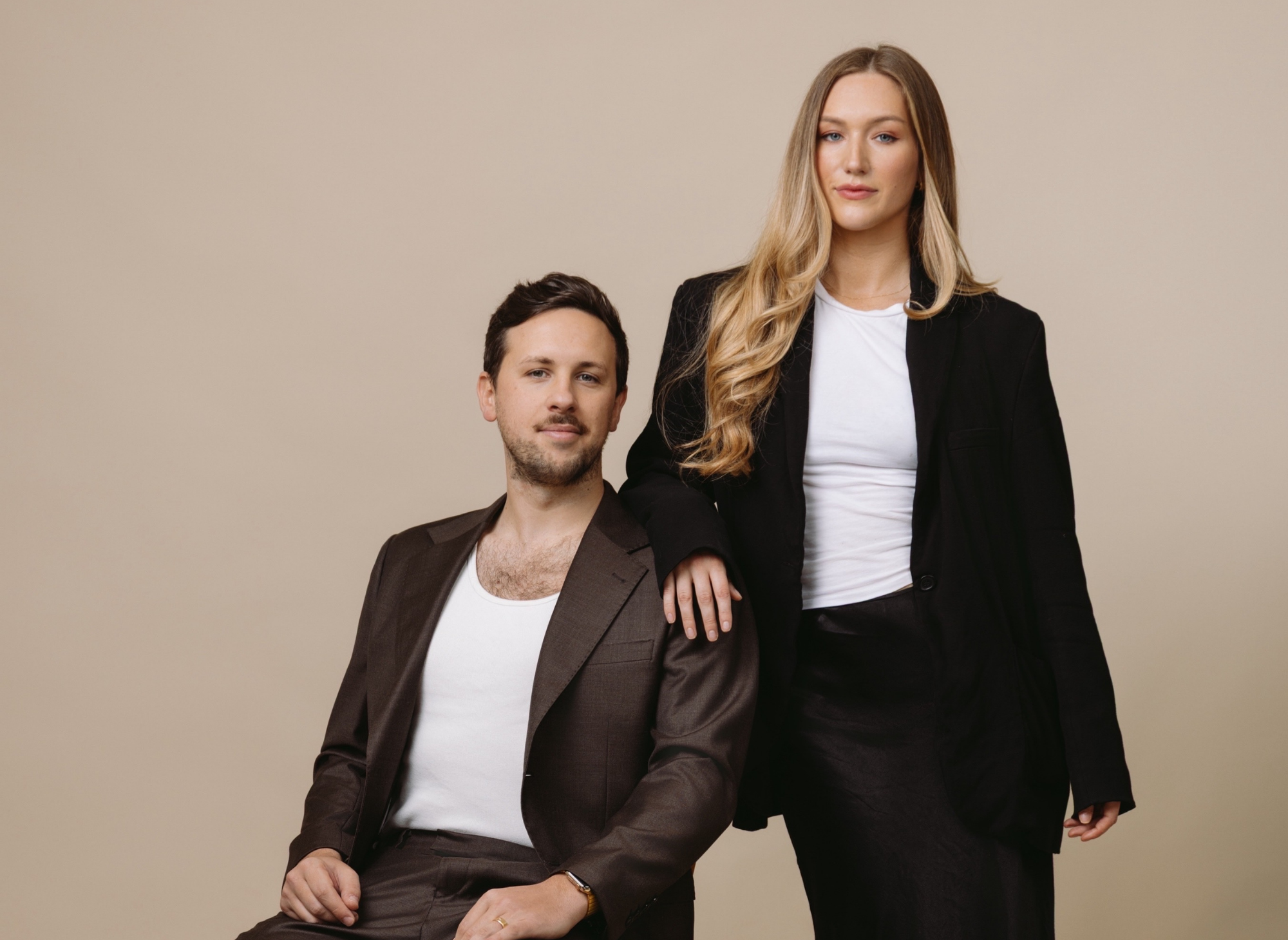 House of Psalm co-founders Jacob King Stanley and Tara King Stanley in studio portrait