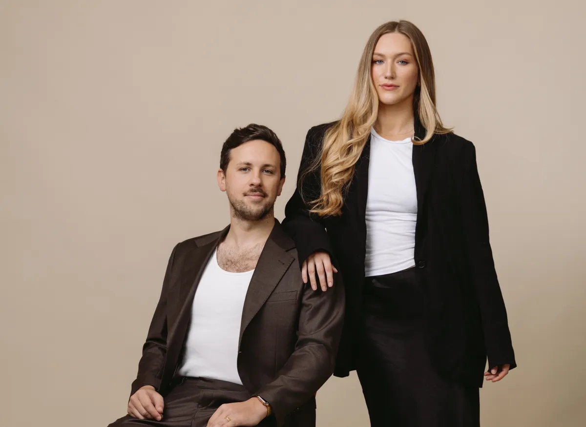 House of Psalm co-founders Jacob King Stanley and Tara King Stanley in studio portrait